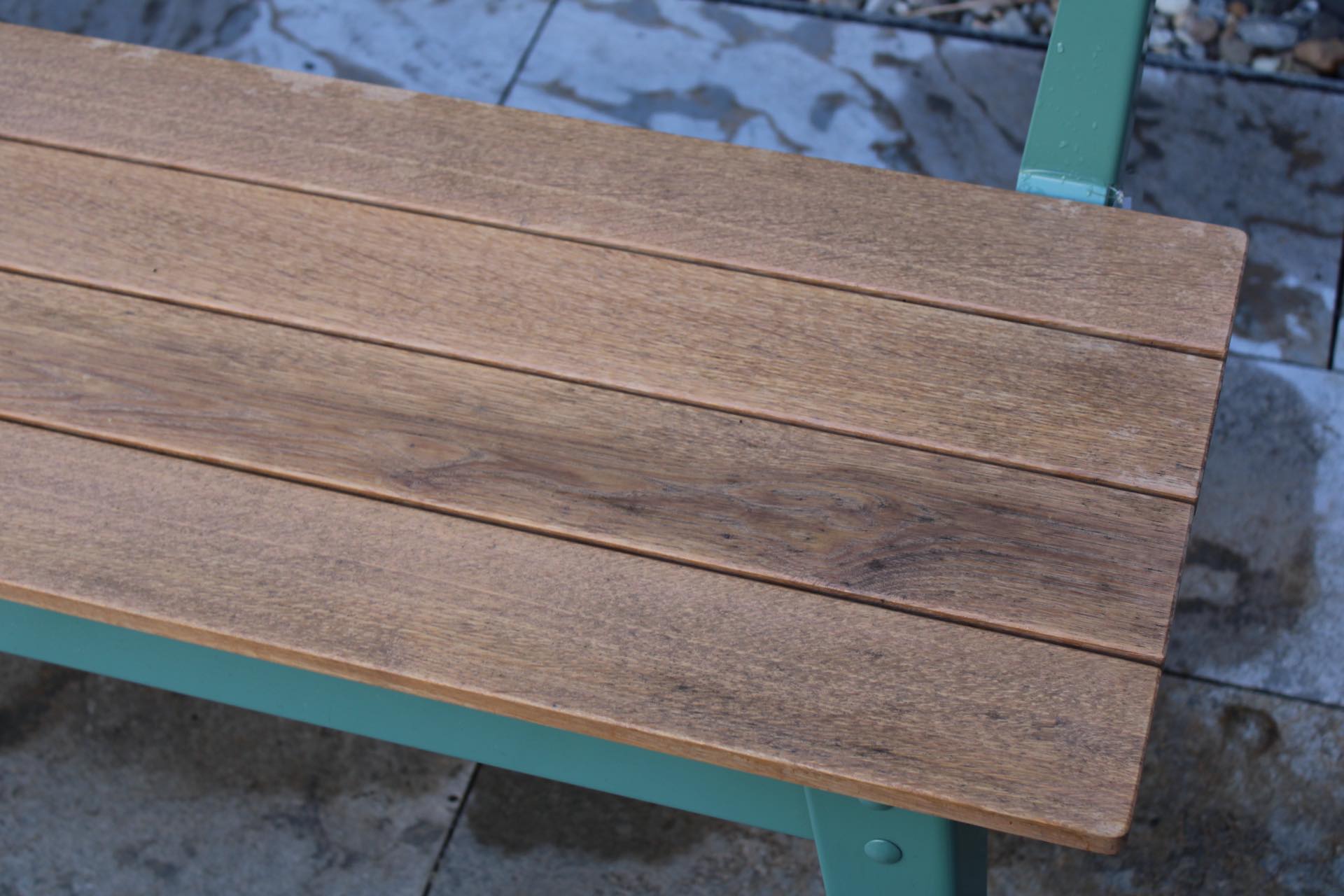6Grad Outdoor Bench with Stool Green Jan Cray EXHIBITION PIECE