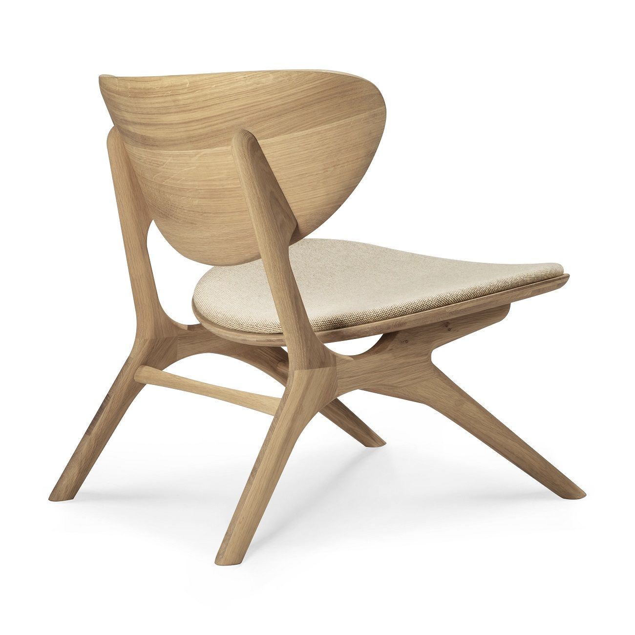 Eye Lounge chair oak lacquered Off White fabric Ethnicraft