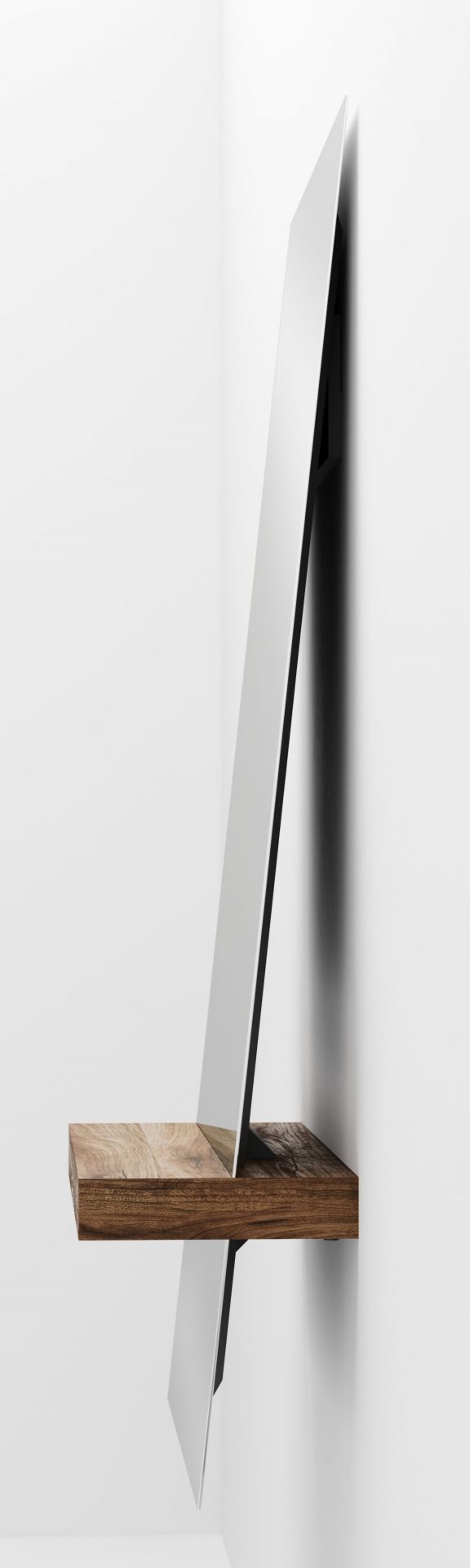Guillotine Rectangular Mirror Walnut PER/USE