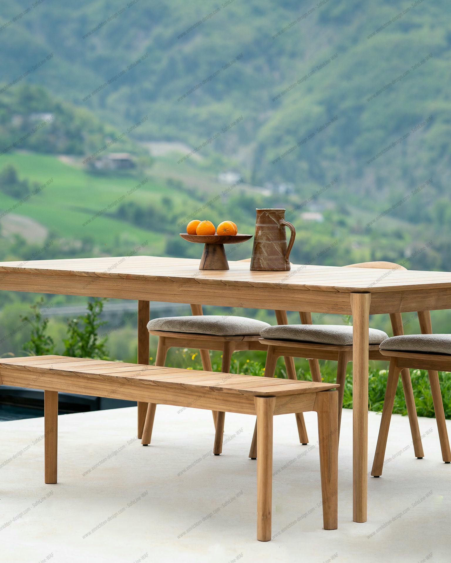 Bok Outdoor Bench 2-Seater Teak Ethnicraft