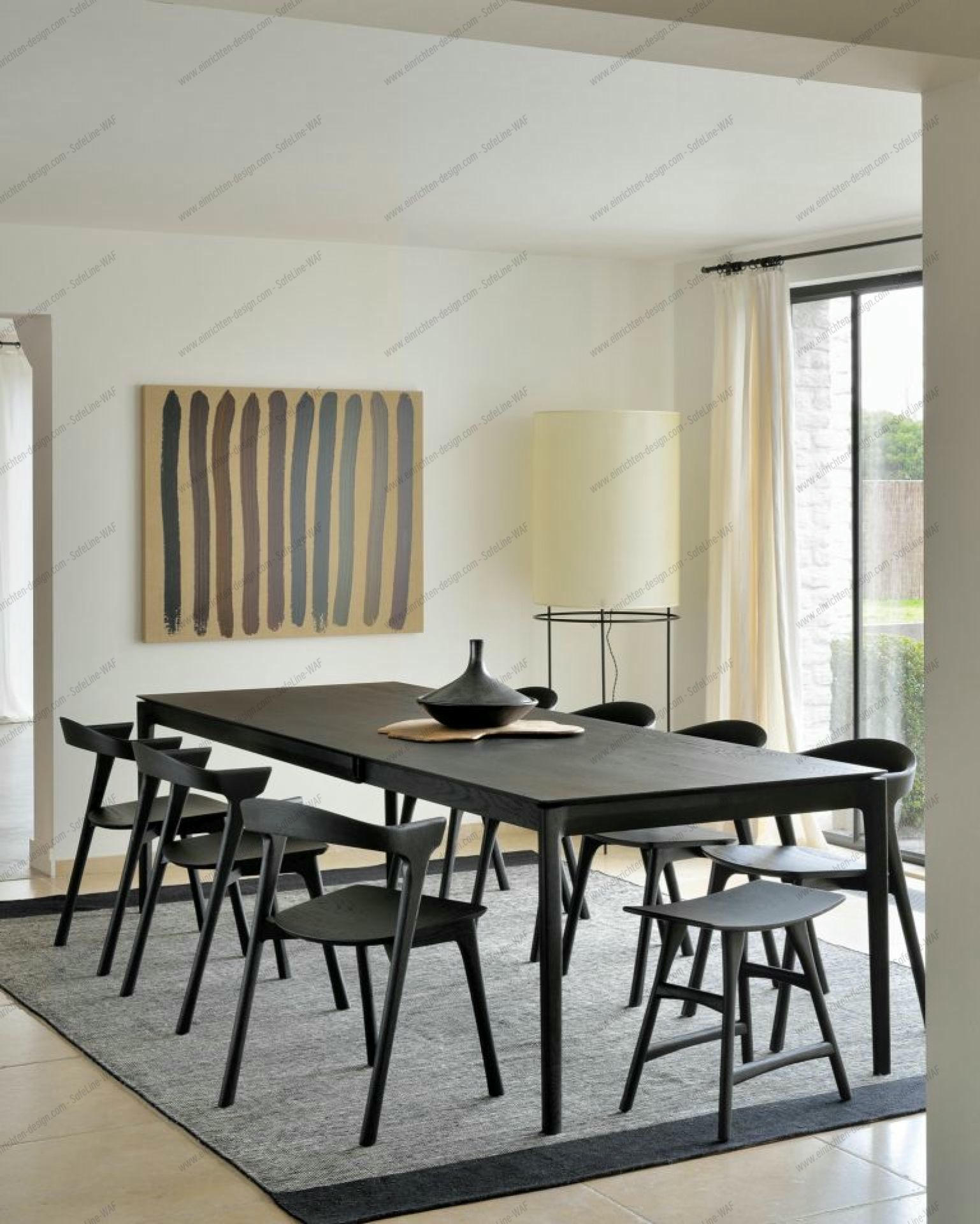 Bok Extendable Table Oak Black Ethnicraft