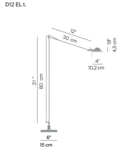 D12 Berenice floor lamp black Luceplan
