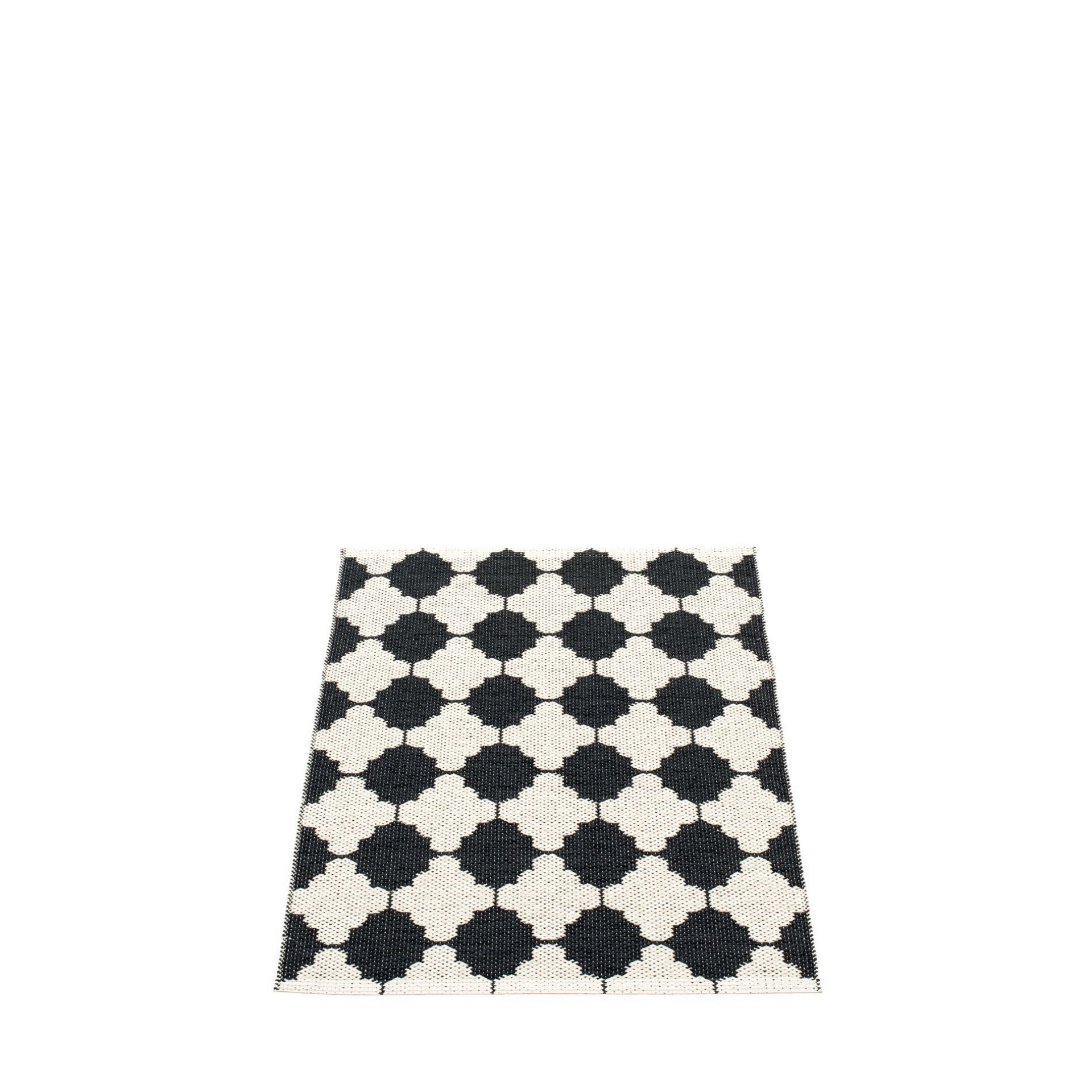 Marre Plastic Carpet 70x90 cm Pappelina Black-Vanilla