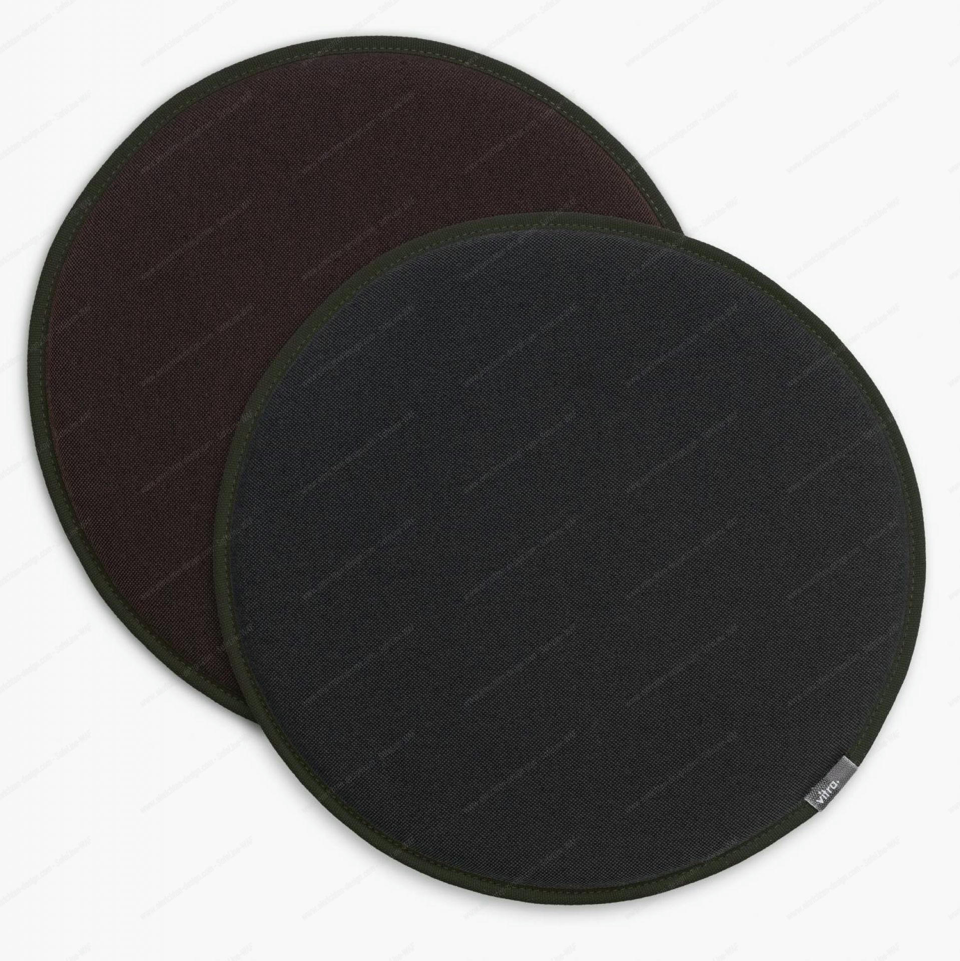 Seat Dot Sitzkissen Vitra-dunkelgrau-nero / kastanie-nero SINGLE PIECES