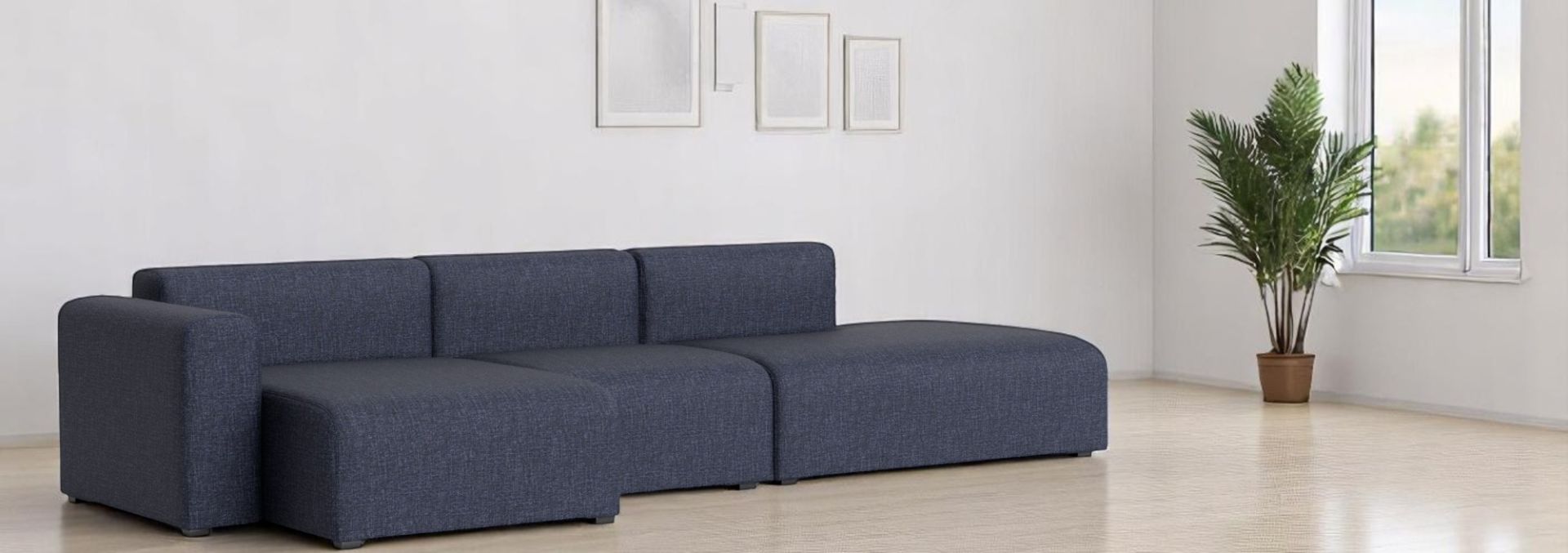 Mags Sofa 3-seater Combination 4 Low Armrest with armrest left Hay  