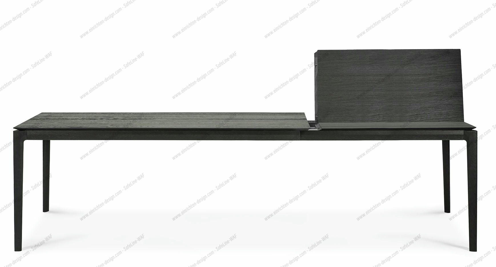 Bok extendable Table oak black - rectangular Ethnicraft