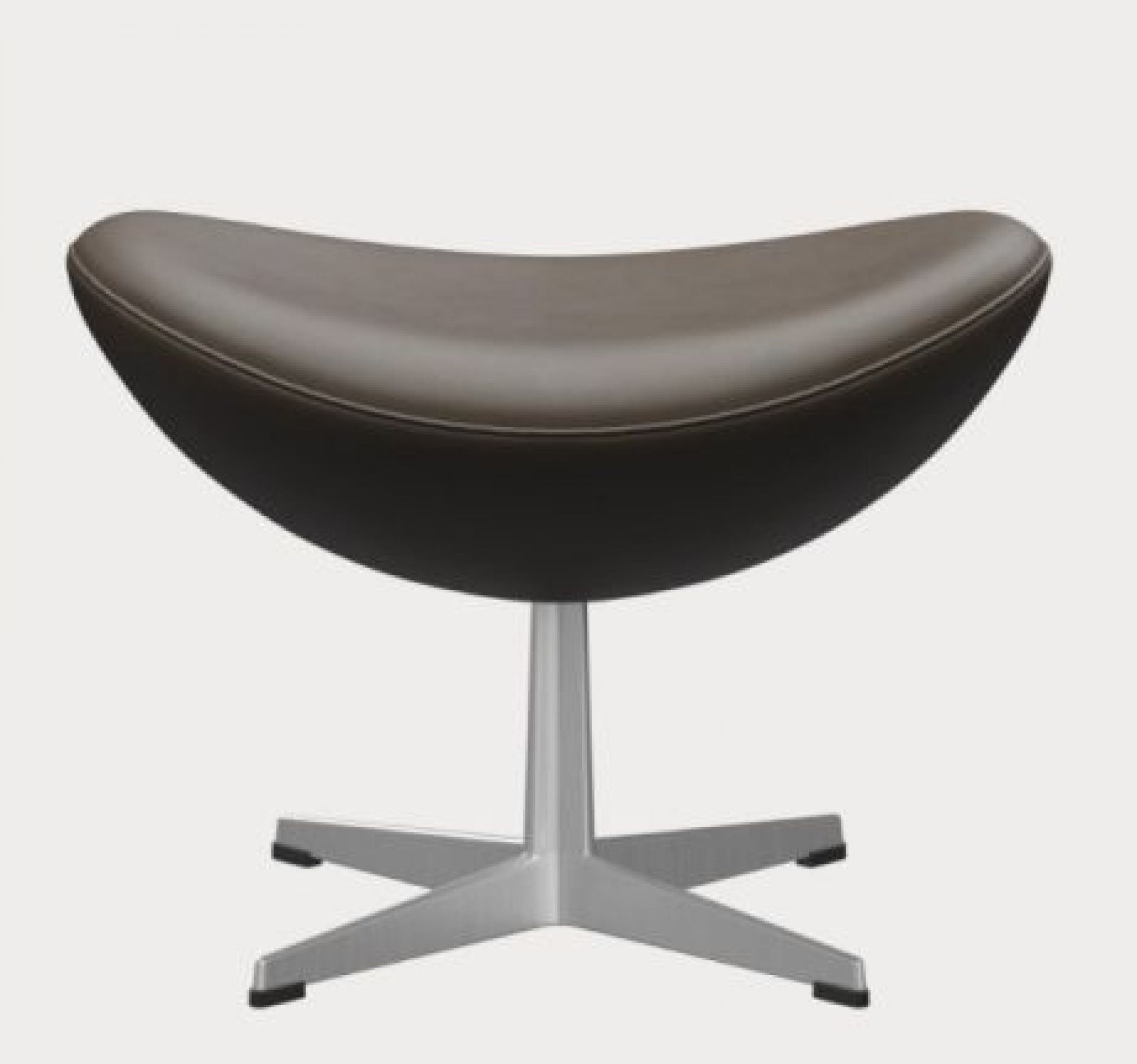Egg Chair with Stool Action Model Essential Leather Stone Fritz Hansen