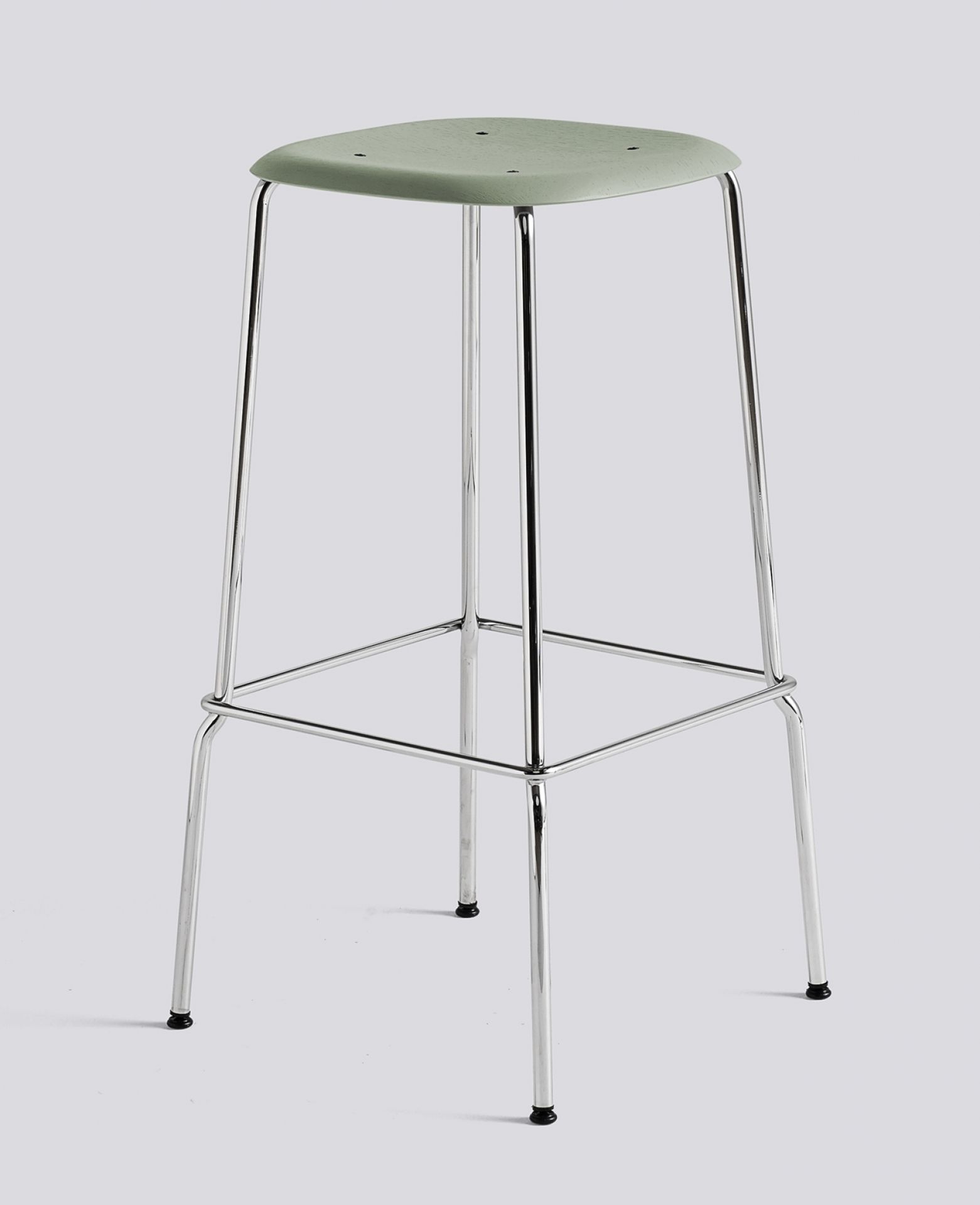Soft Edge 80 High Barstool Chrome - Oak smoked Hay
