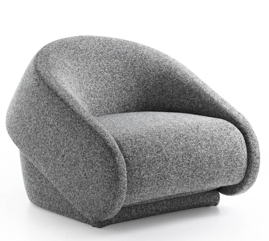 Grauer Up-lift Schlafsessel von Prostoria, moderner Sessel mit Stoffbezug für Wohnzimmer und Schlafzimmer.