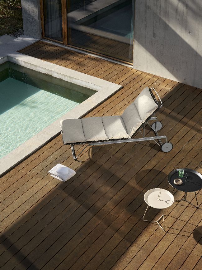 Click Adjustable Chaise Longue sun lounger Outdoor HOUE