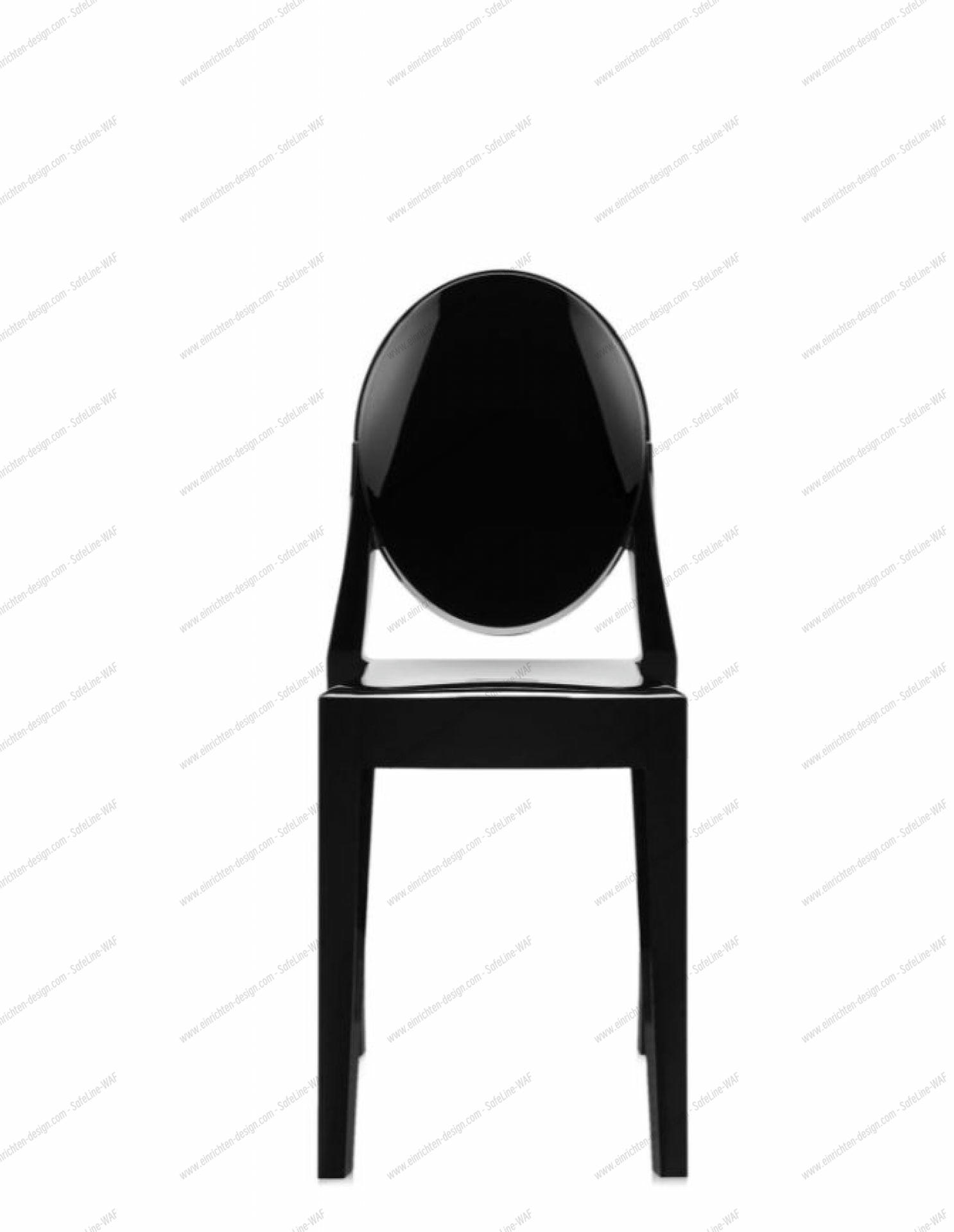 Victoria Ghost Chair 2-er Set Kartell Opaque black glossy