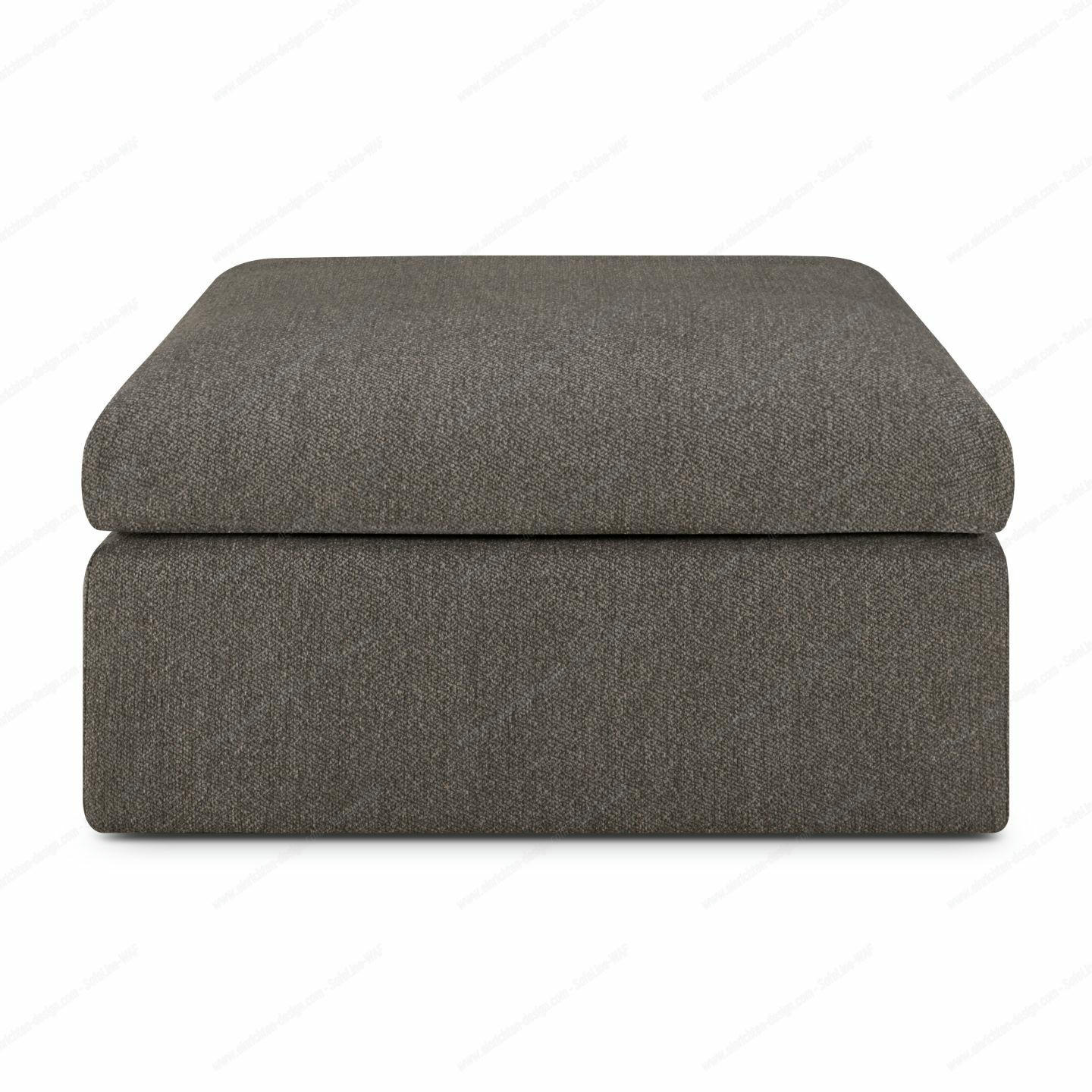 Mellow upholstered stool Granite Eco Ethnicraft