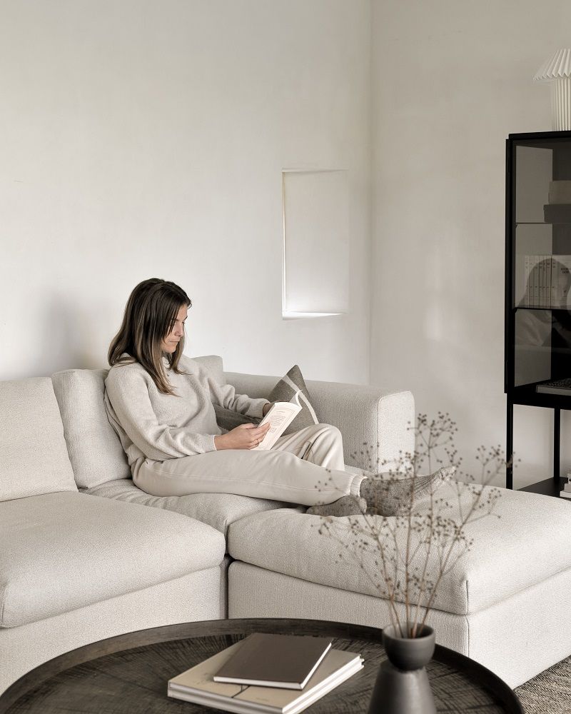 Mellow Sofa Off White Eco Fabric - left armrest Ethnicraft