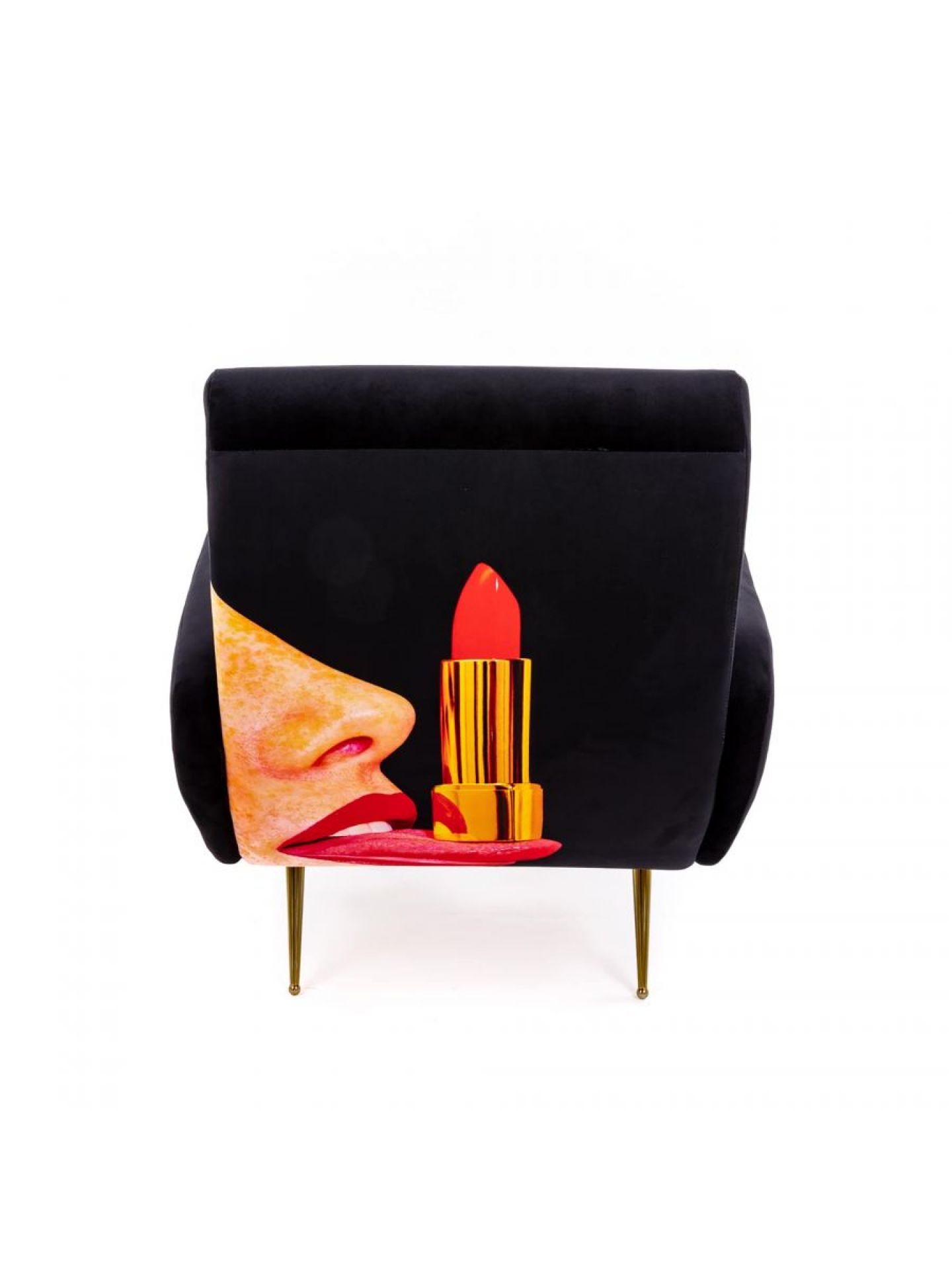 Toiletpaper armchair Tongue black Seletti