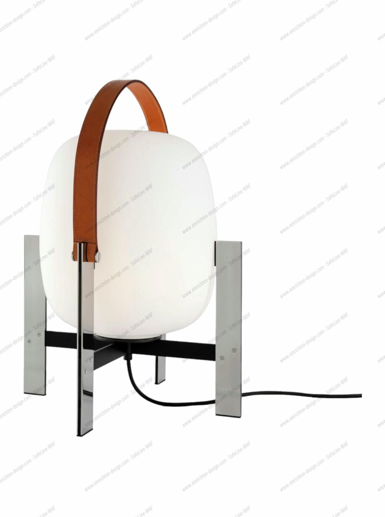 Cesta Metálica Table Lamp with Leather Handle Santa & Cole