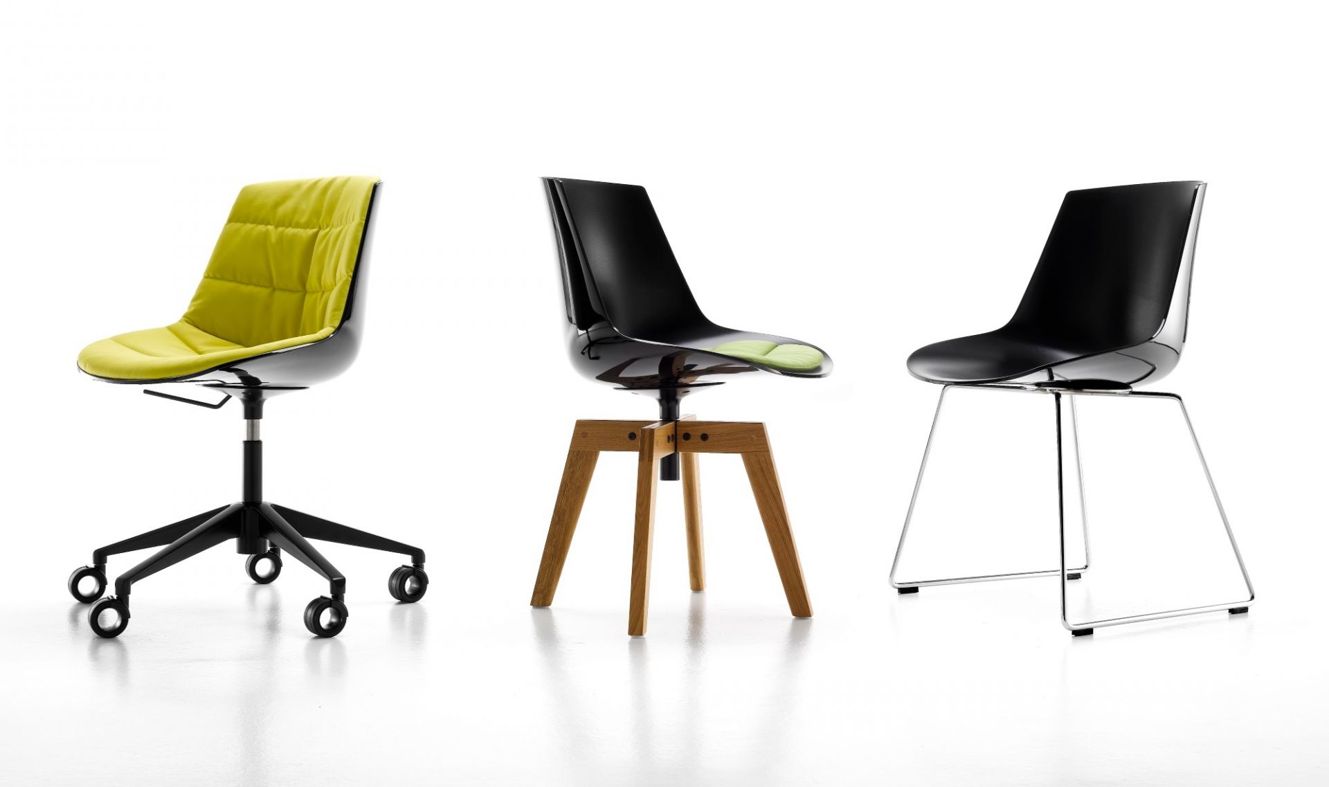 Flow Chair four legs oak MDF Italia