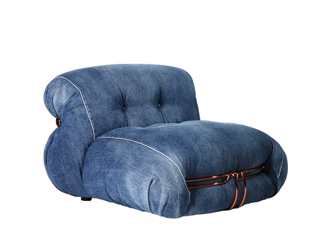 Soriana denim armchair Cassina