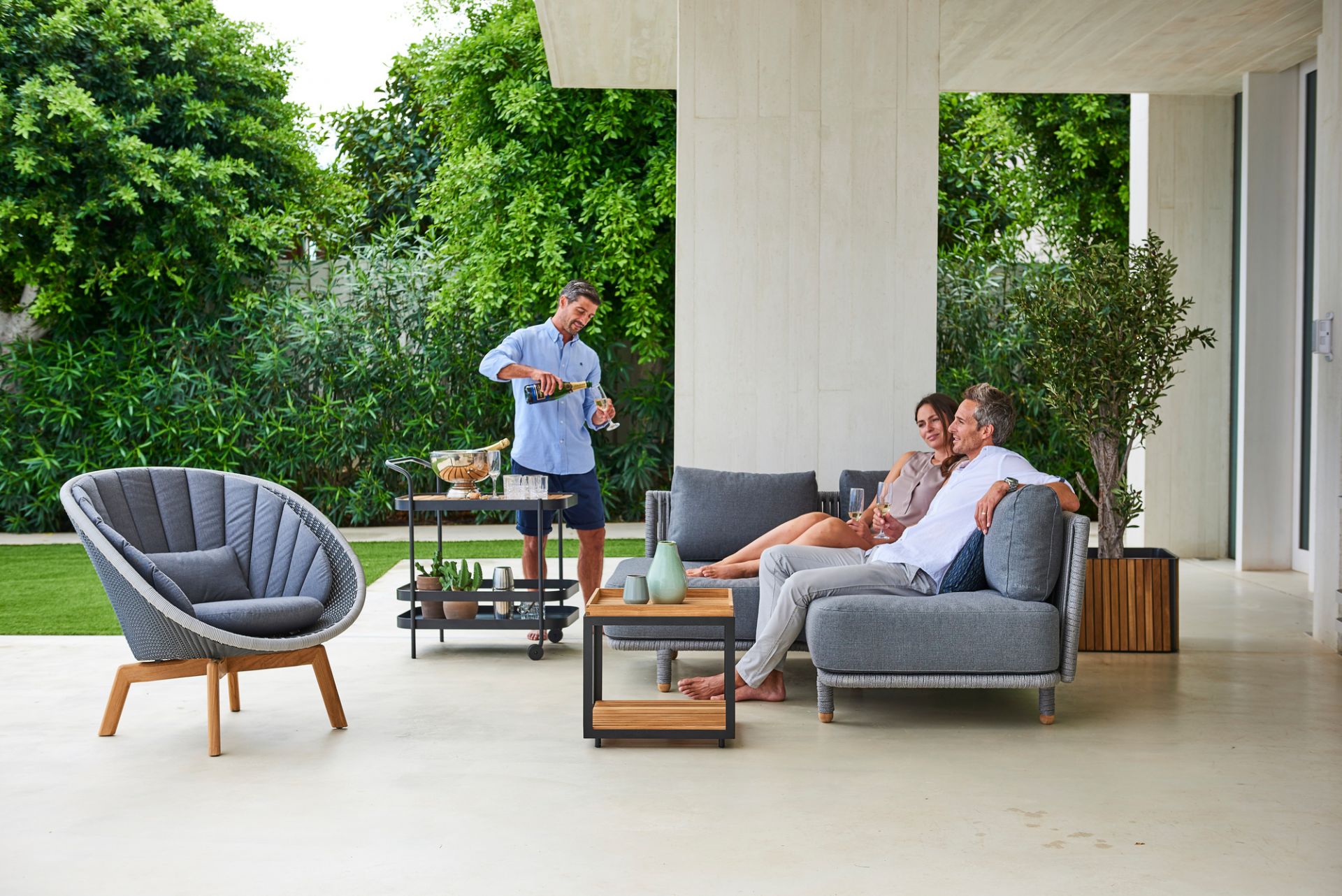 Peacock Outdoor Lounge chair Fiber Cane-Line