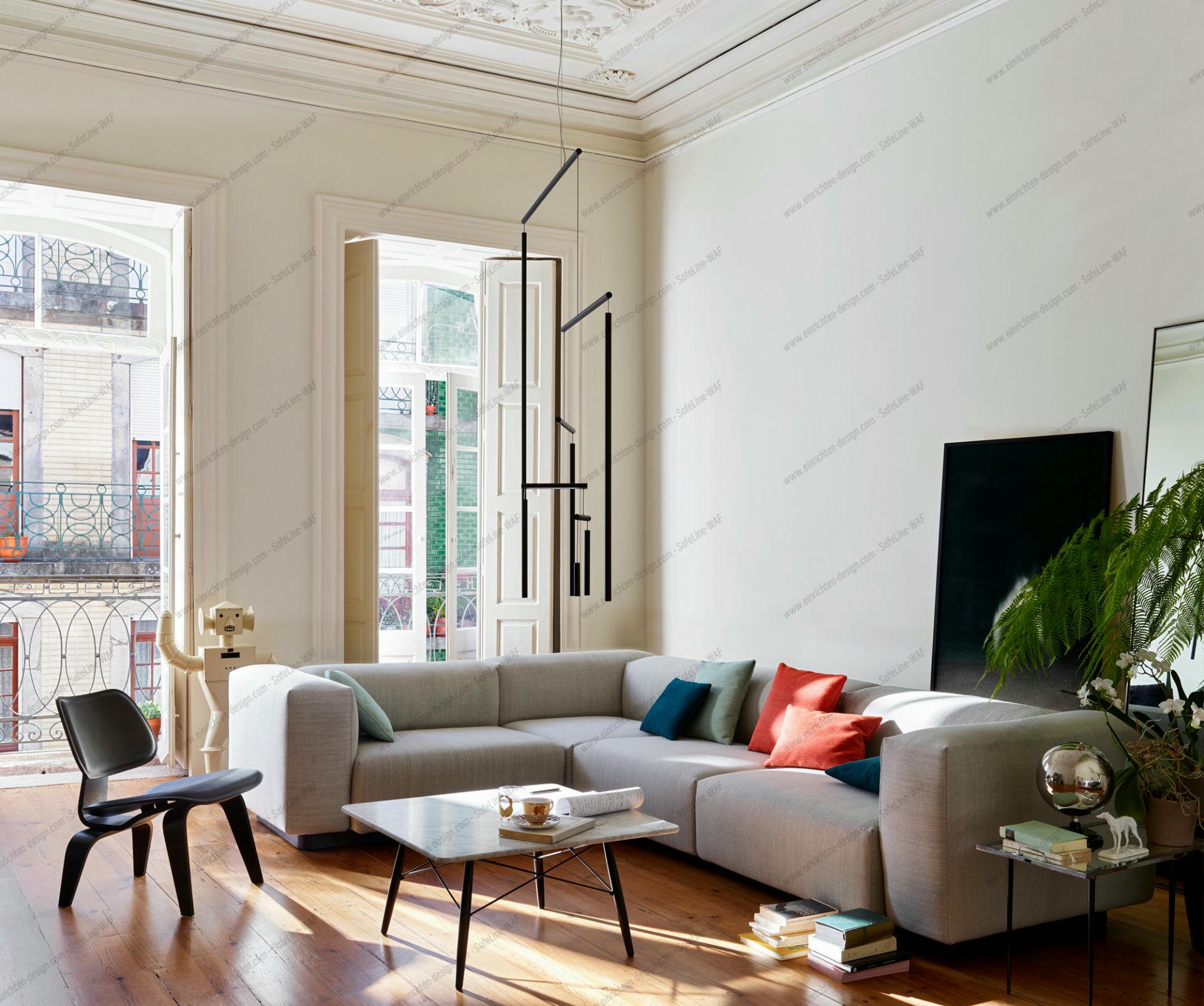 Soft Modular Sofa 3 seater with Chaise Longue Vitra