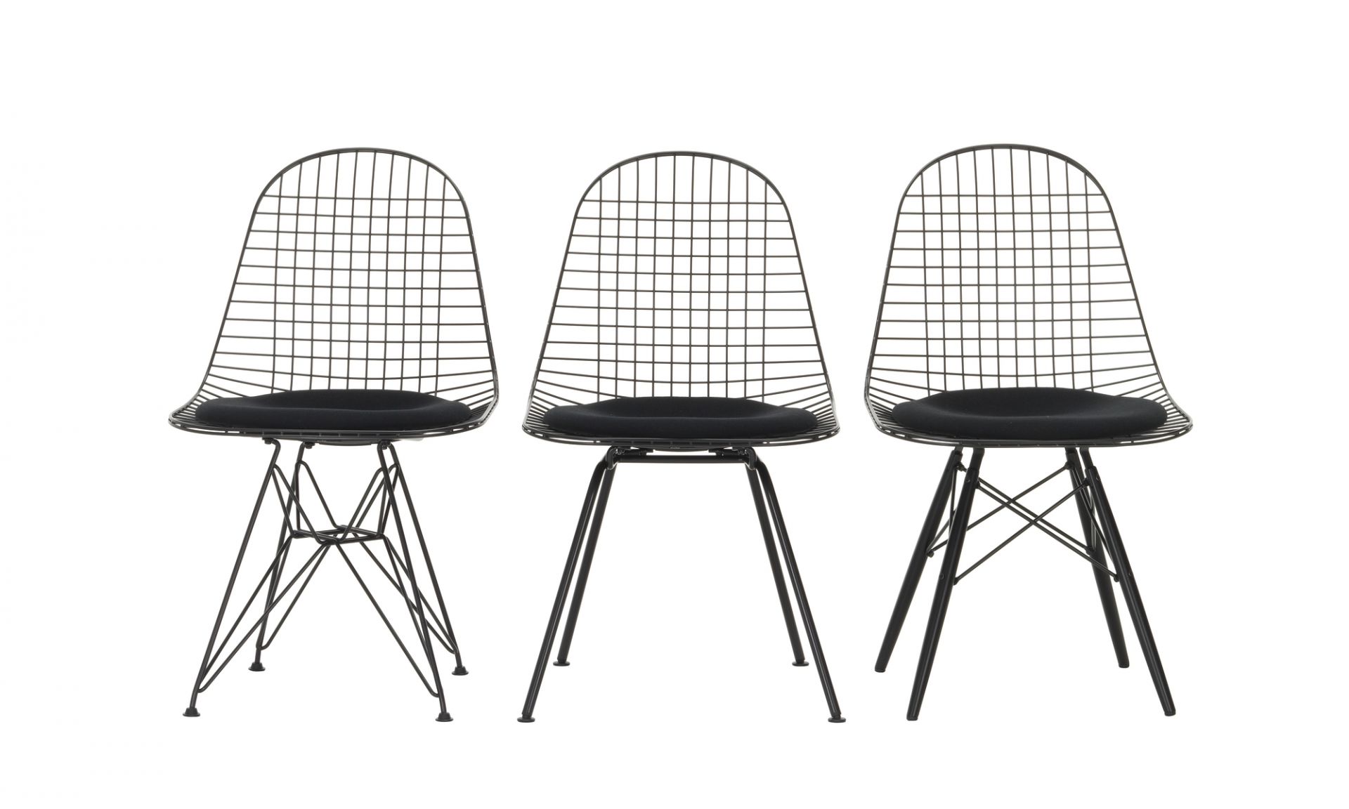 DKW-5 Wire Chair Chair with Seat Cushion Vitra