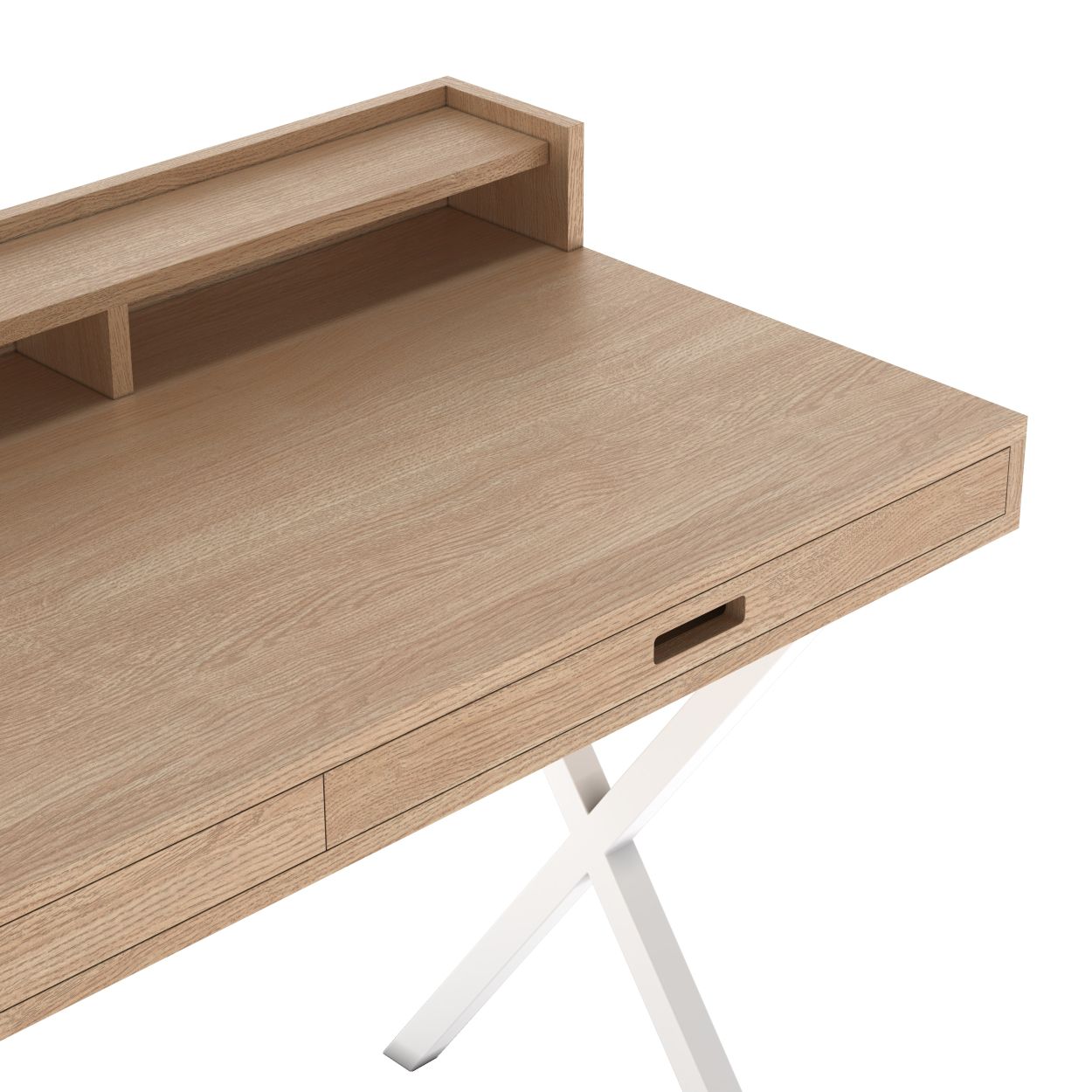 Hyppolite Secretary White Frame Hartô