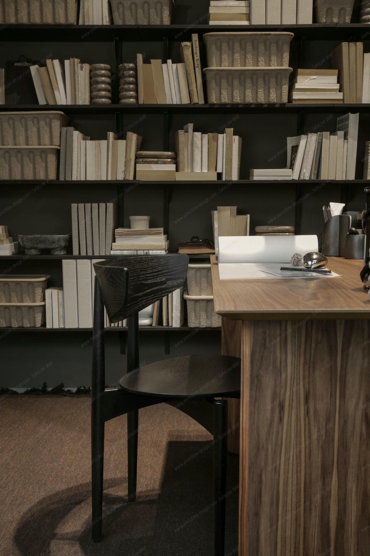 Herman Dining Chair with Wooden Frame Black Ferm Living Herman Dining Chair with Wooden Frame Black Ferm Living