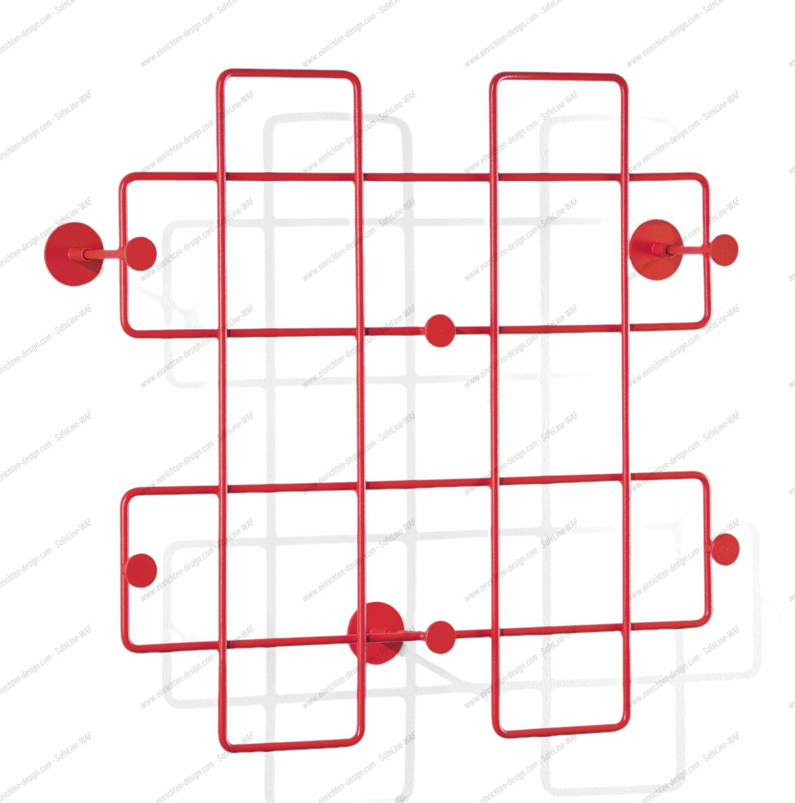 Bazar Wall Coat Rack Large Blood Orange Richard Lampert