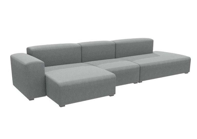 Mags Soft Sofa Low Armrest 3-seater Combination 4 Hay