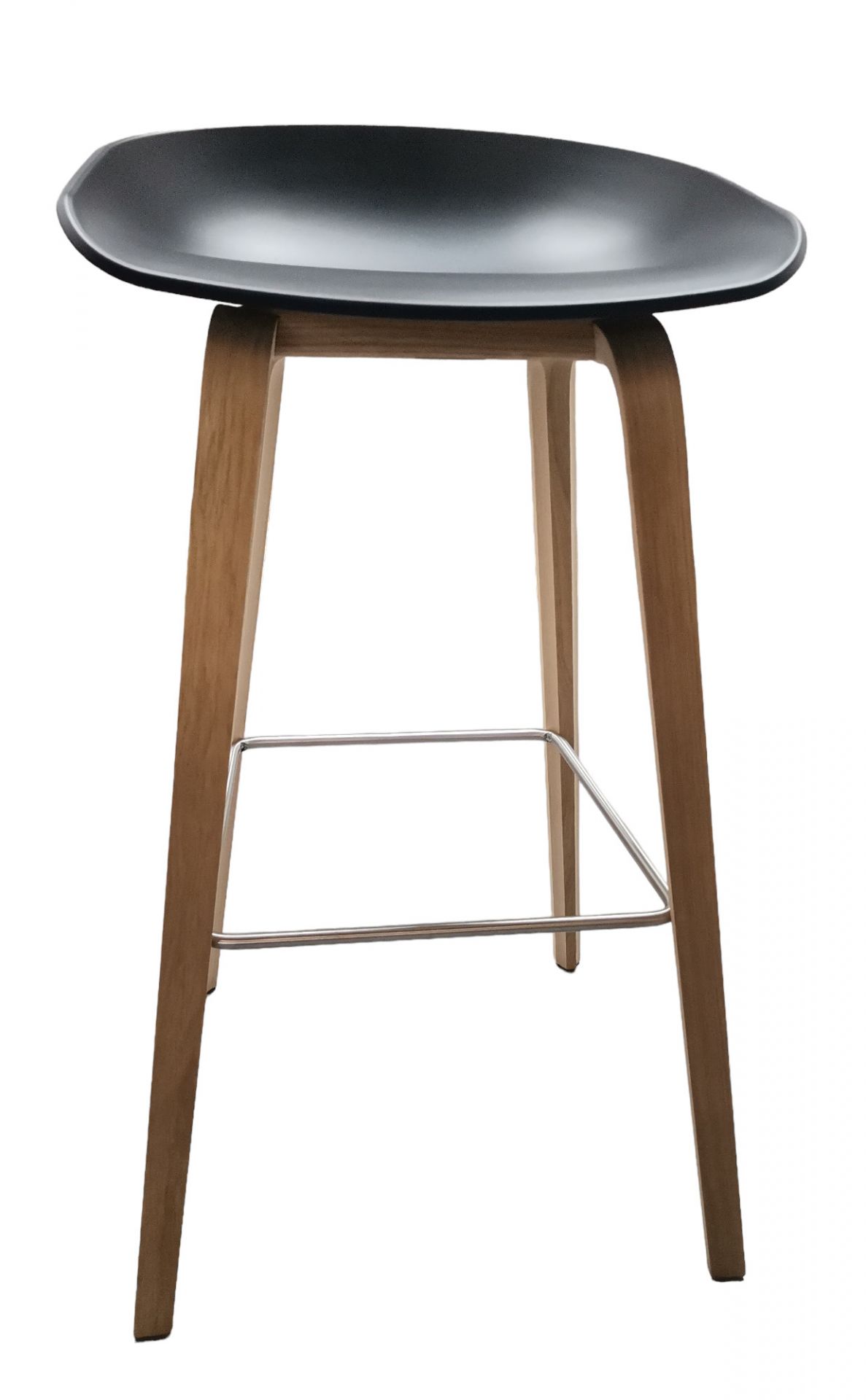 About a Stool AAS32 / AAS 32 Barstool High BLACK / OAK SOFTENED Hay IMPERFECT ITEMS