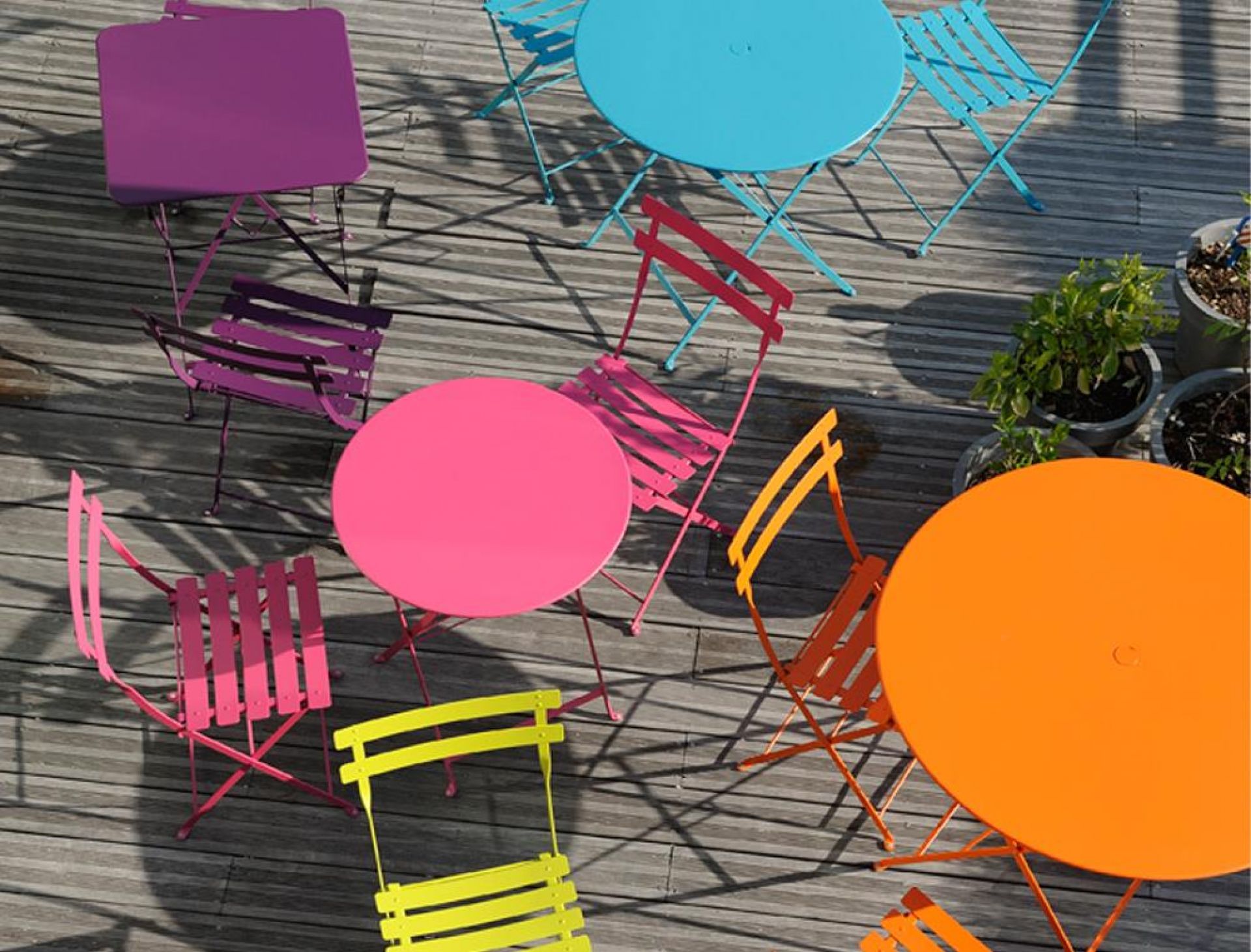 Bistro outdoor table round Fermob