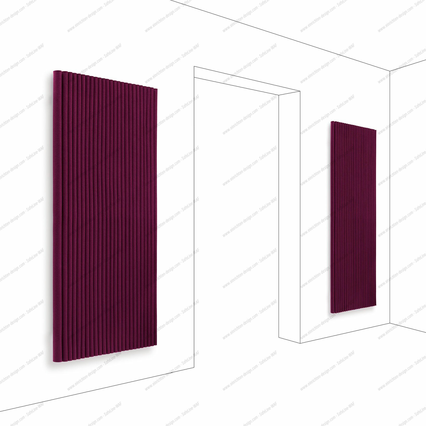 Wave wall module portrait format incl. 4 wall brackets Hey Sign