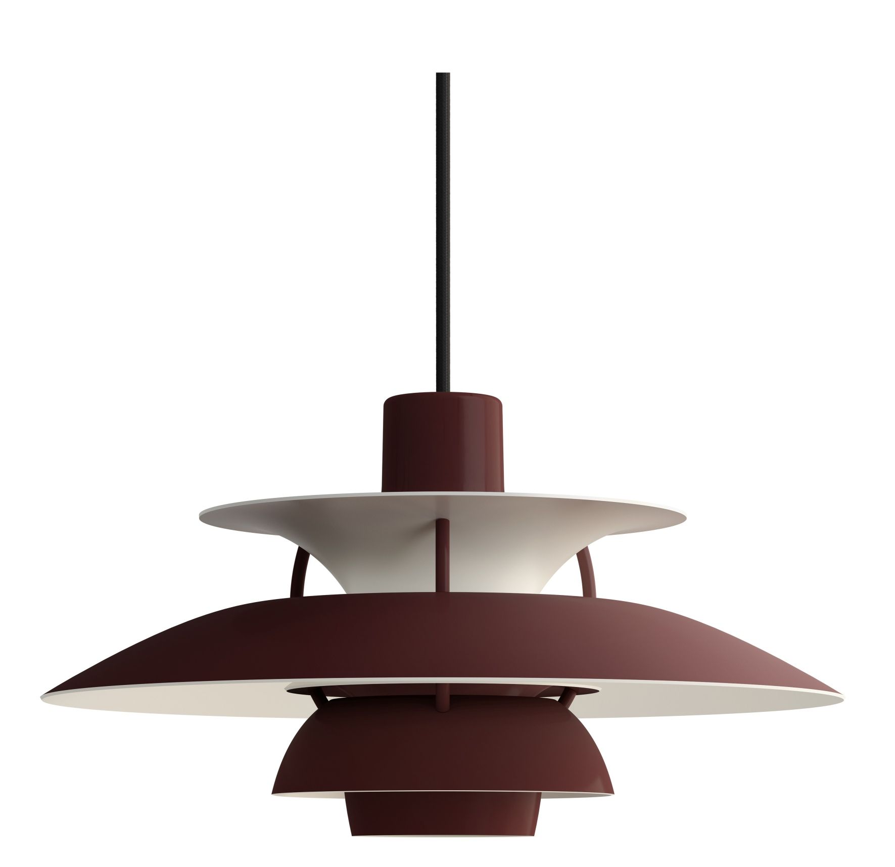 PH 5 Mini Monochrome Pendant light Louis Poulsen Burgundy