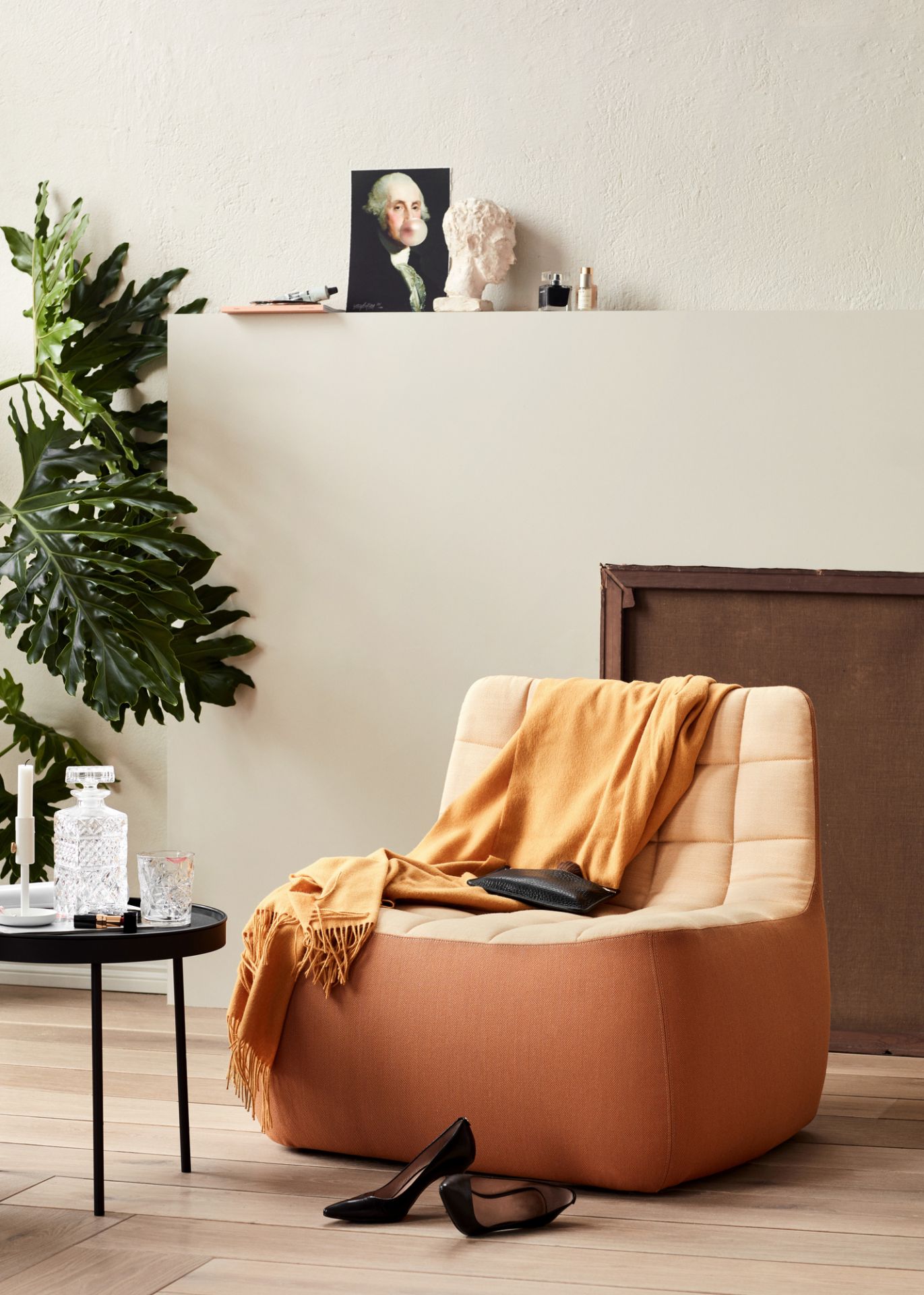 Yam chair armchair dark blue Northern