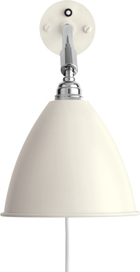 Bestlite BL7 Wandleuchte in Weiß und Chrom von Gubi. Moderne Innenbeleuchtung für Wohnraum und Büro.