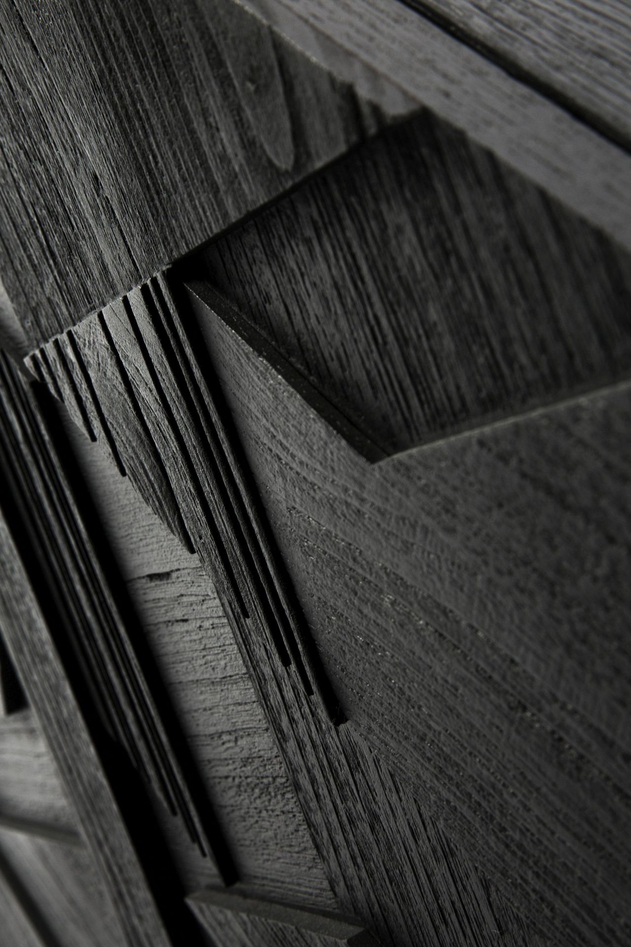 Graphic Teak Sideboard black Ethnicraft