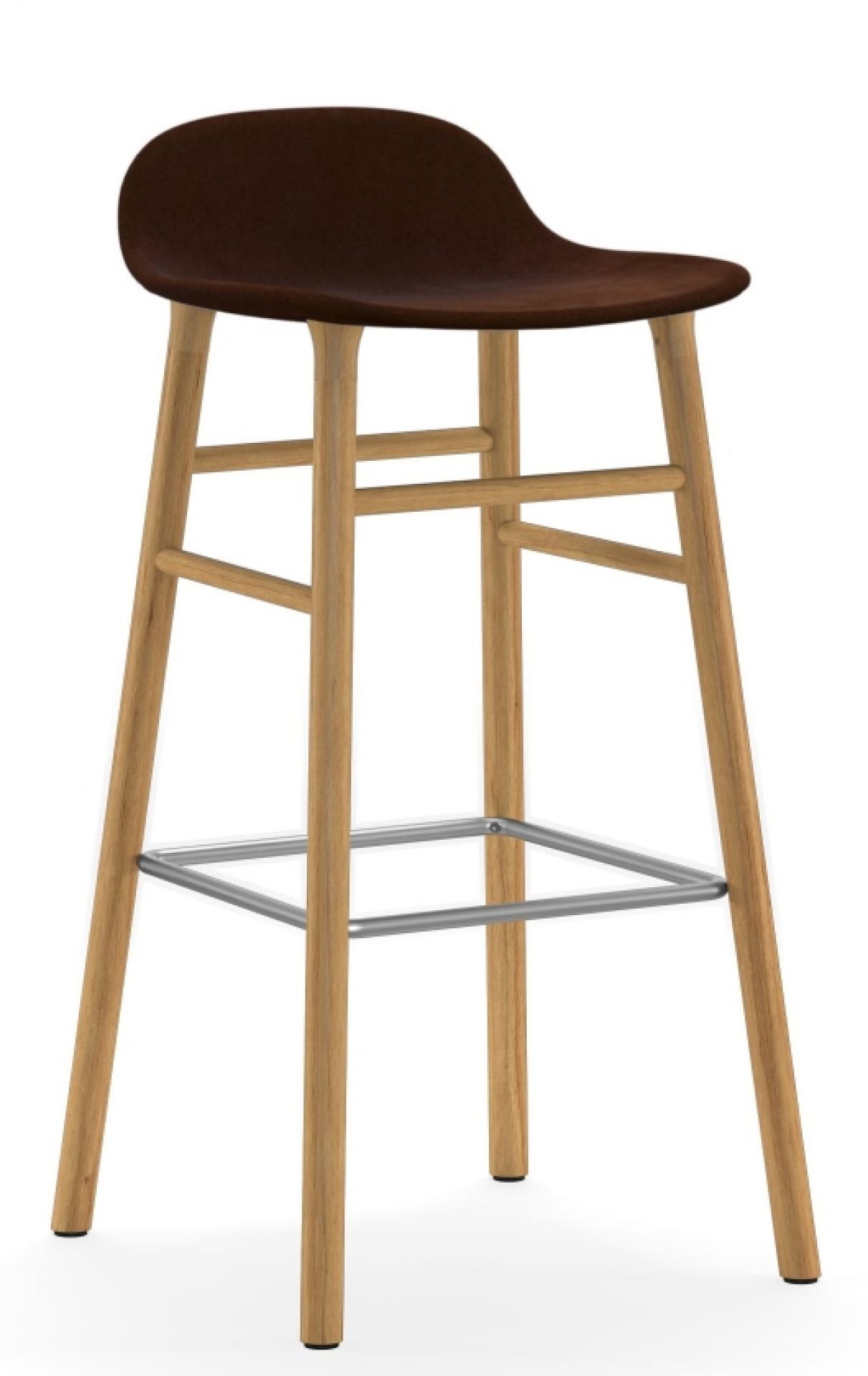 Form Barstool  H 75 cm Oak Upholstered Normann Copenhagen