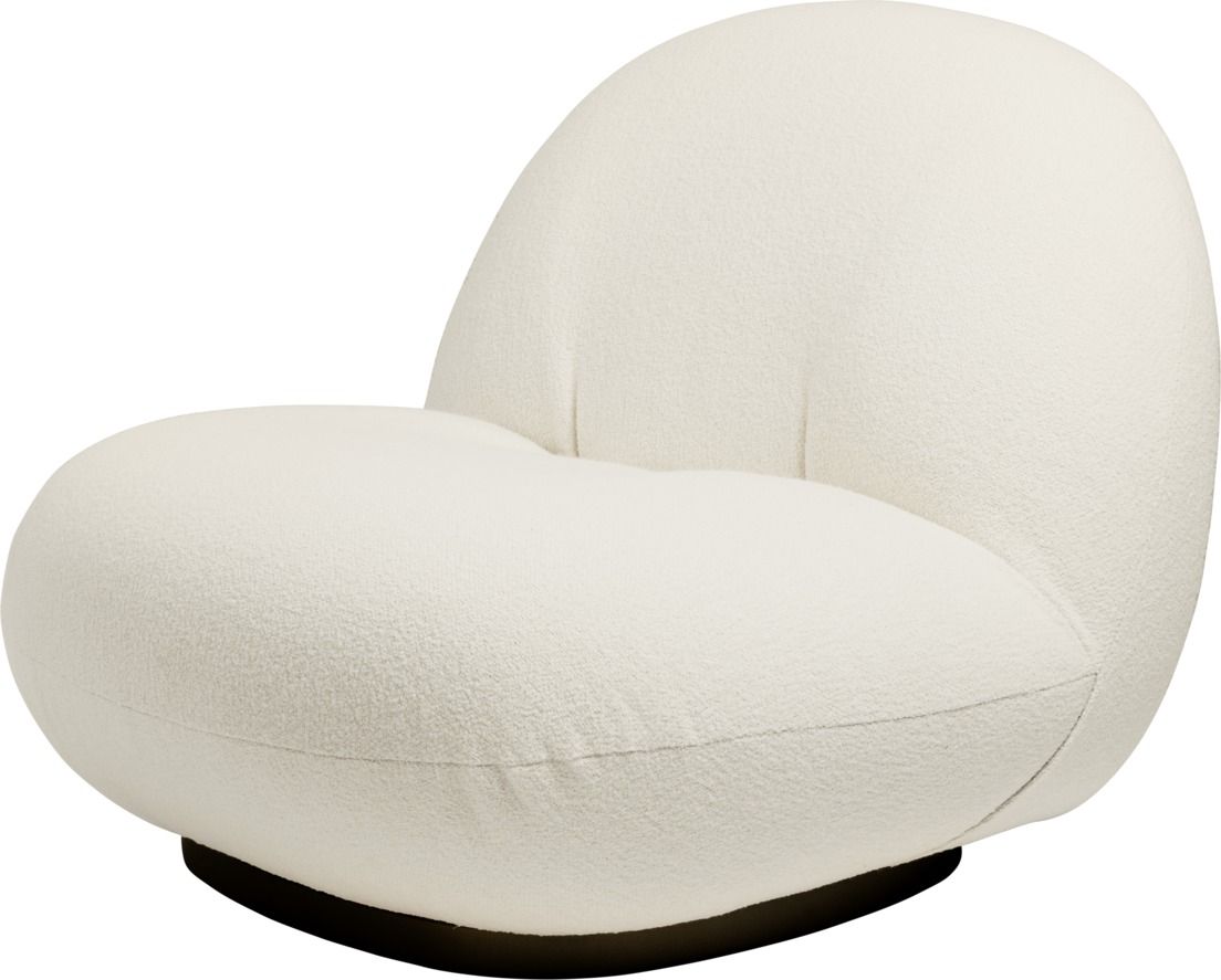 Pacha Lounge Chair Armchair Harp 24 Ivory / Black Without swivel base Gubi