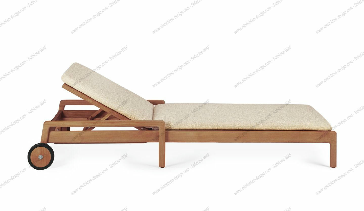 Jack Outdoor Adjustable Lounger Teak Ethnicraft Natural