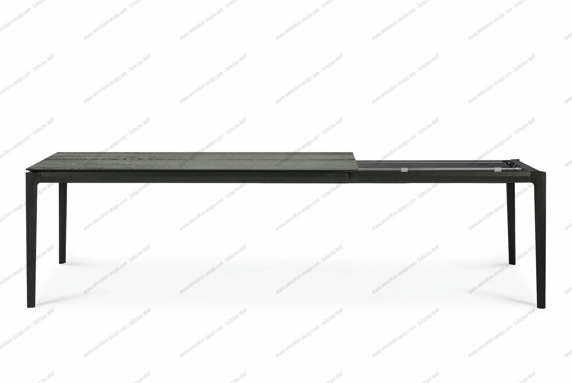 Bok extendable Table oak black - rectangular Ethnicraft