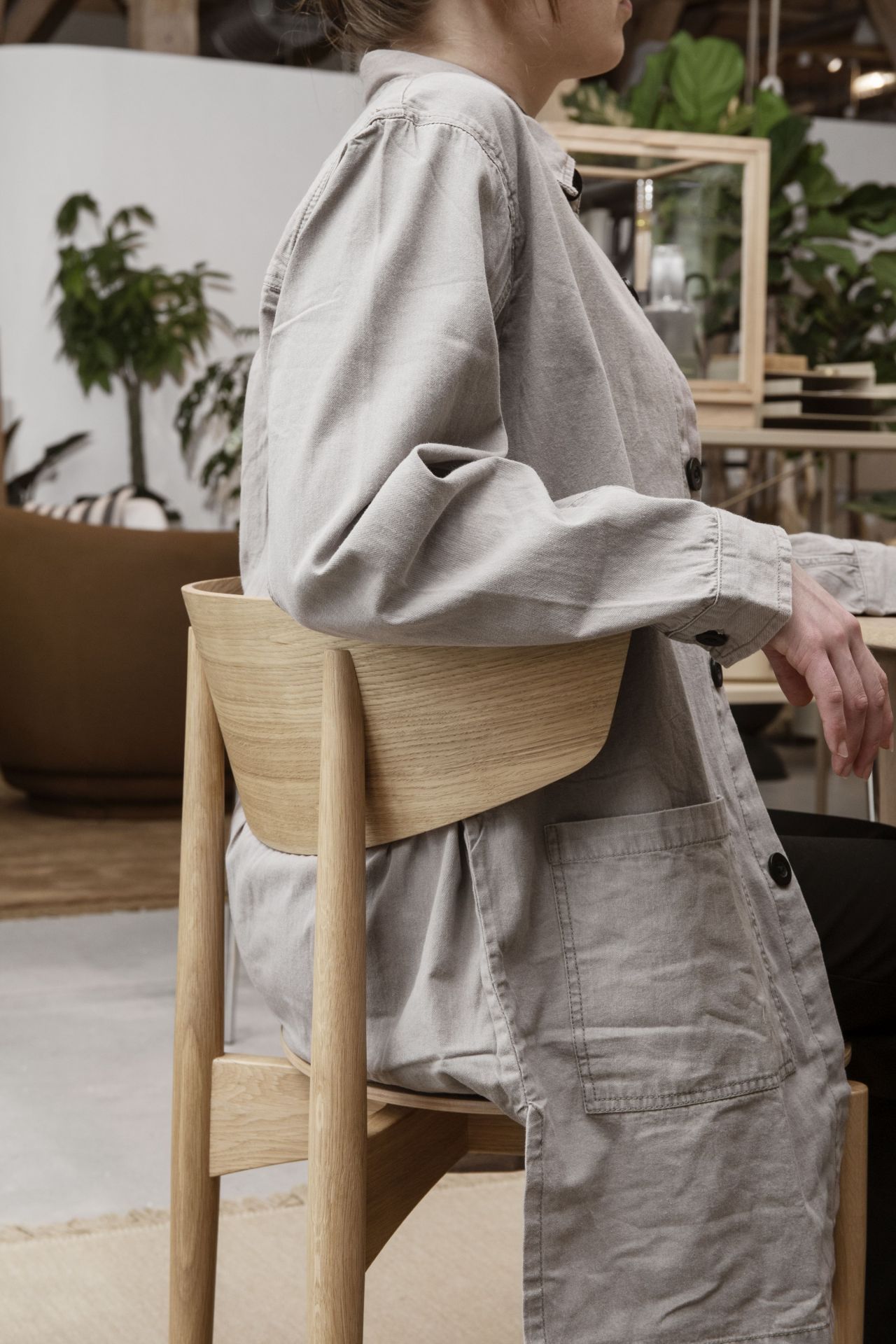 Herman Dining Chair with Wooden Frame Ferm Living Herman Dining Chair with Wooden Frame Ferm Living