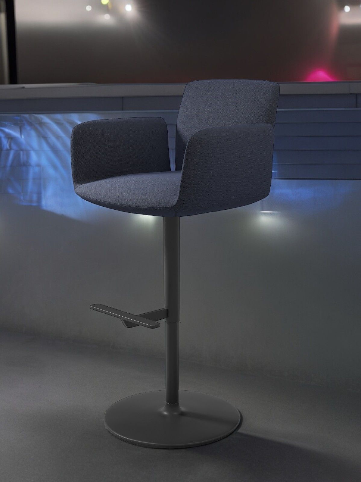 Jalis Bar stool swivel with Disc base Height adjustable cm Cor