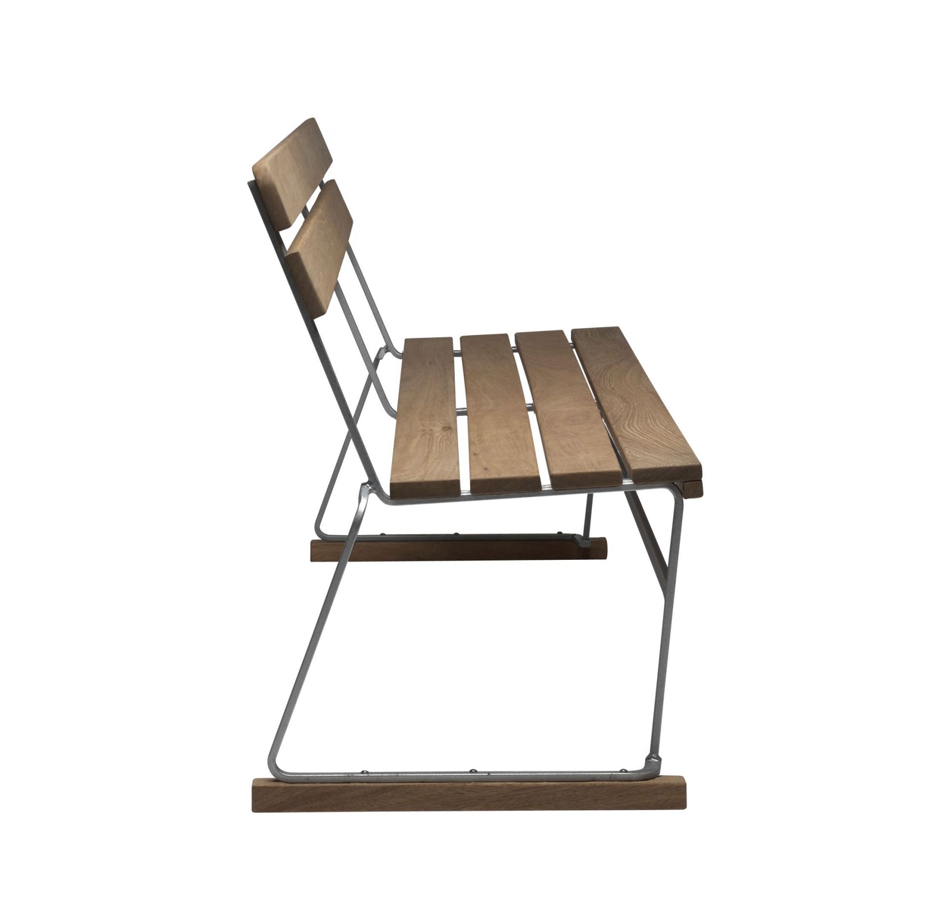Sofa 5 Bench with Backrest Oak Grythyttan Stalmöbler