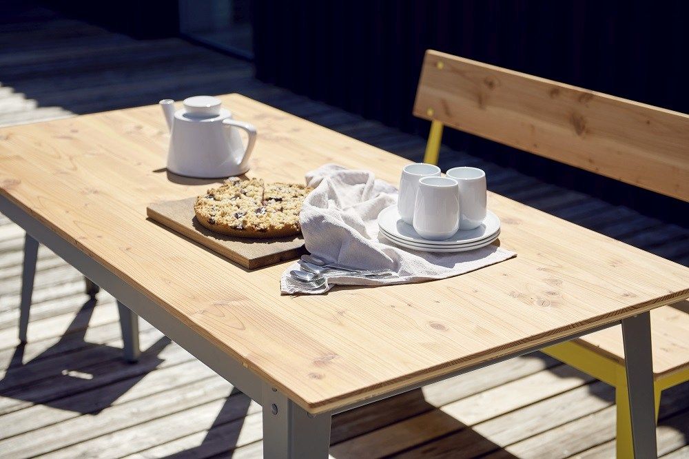 6Grad Outdoor bench with Backrest 185 cm Jan Cray