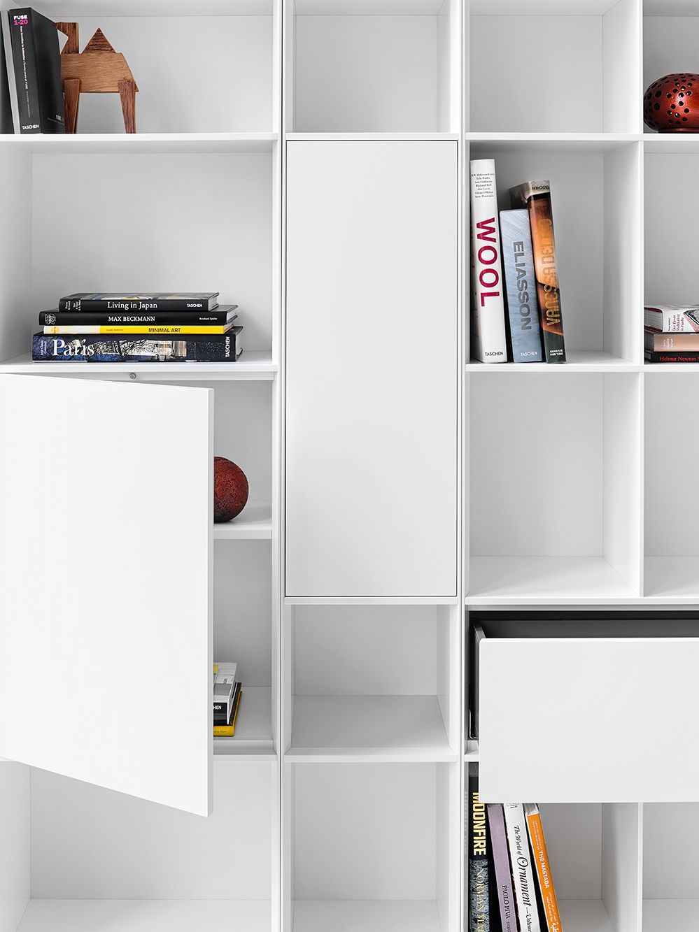 Nex Pur shelf with drawer and open Piure QUICK SHIP   