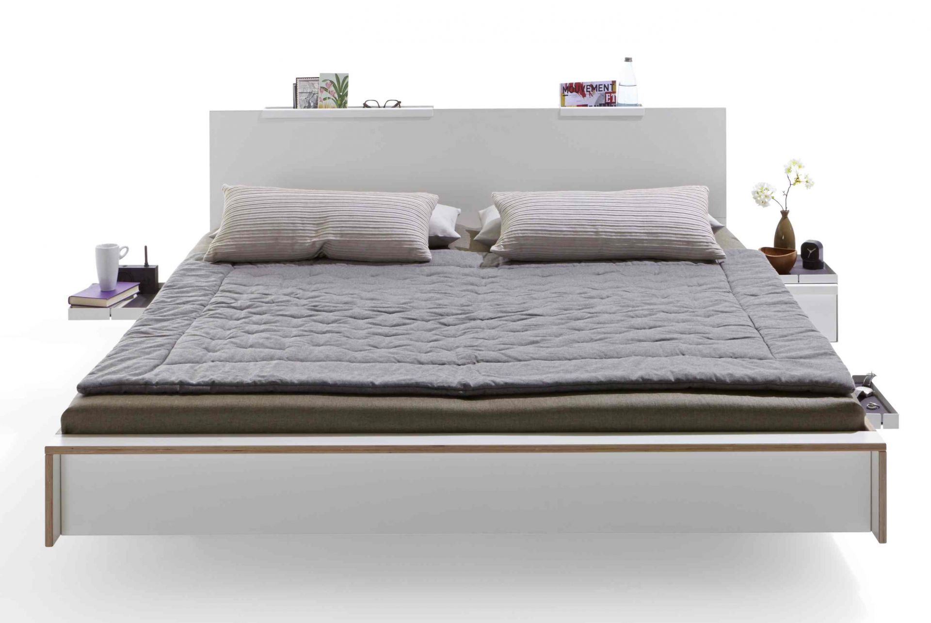 Headboard for Flai Double bed white Müller Möbelwerkstätten