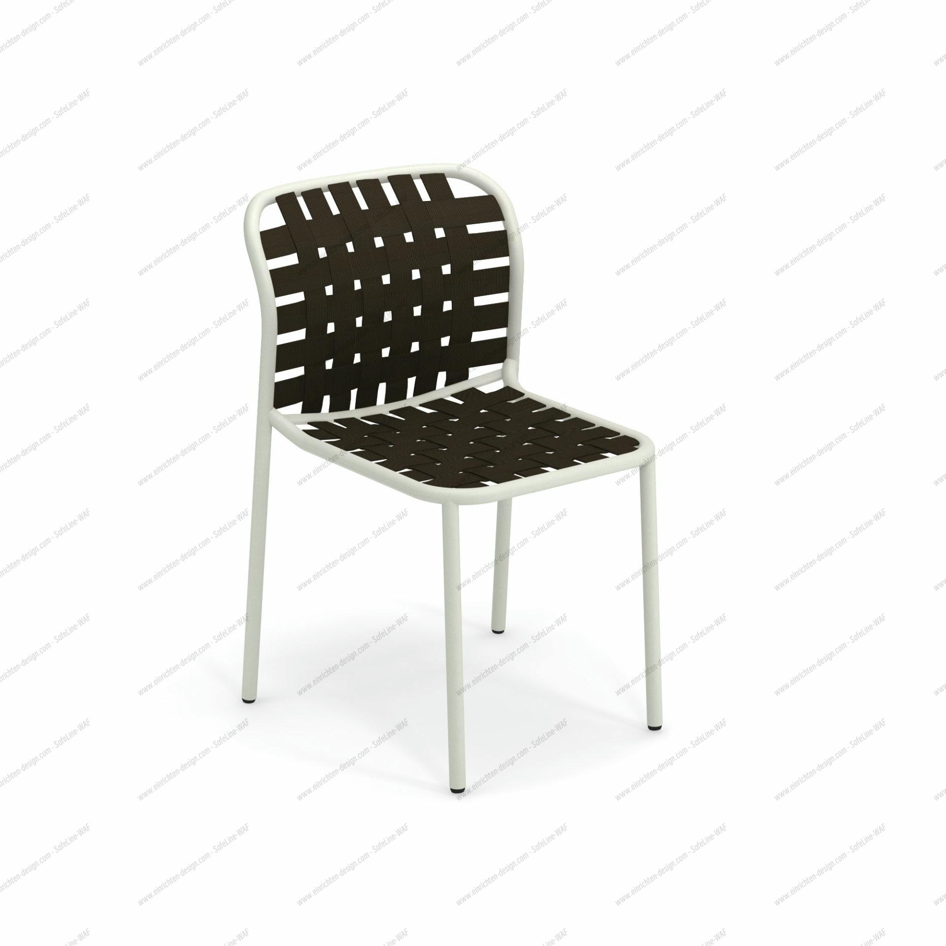 Yard Stuhl Emu mattweiß - braun Yard Stuhl Emu mattweiß - braun