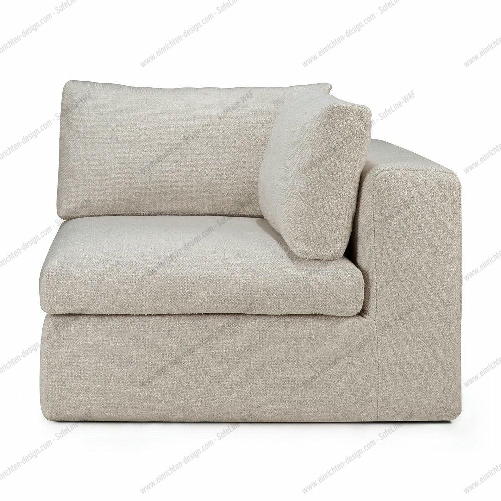 Mellow Sofa Corner Ivory Fabric Ethnicraft 