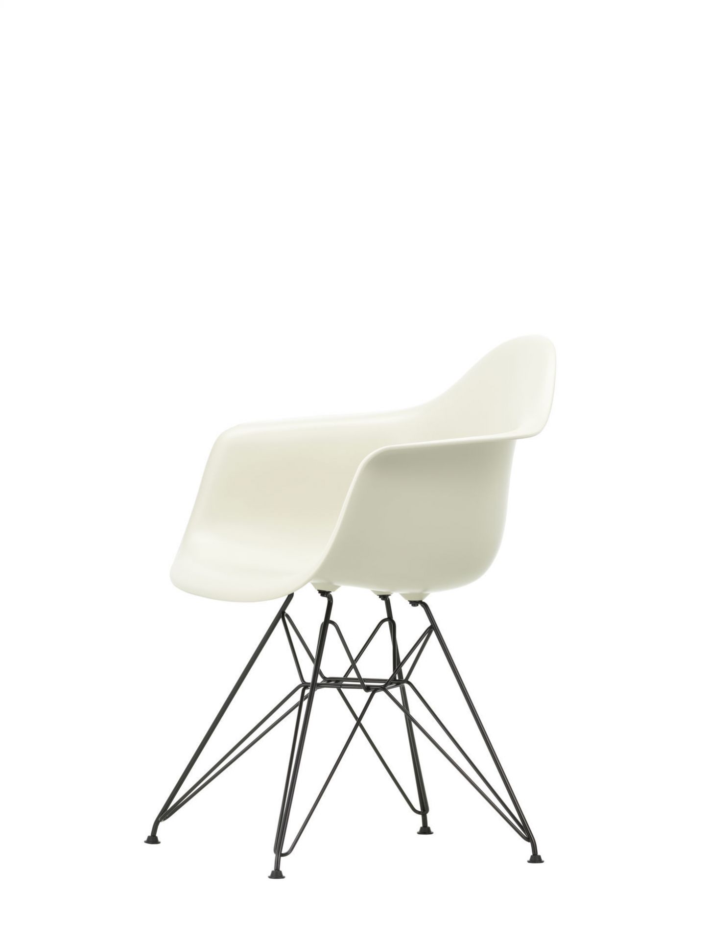 Eames Plastic Arm Chair DAR Chair Vitra Black - Sea blue