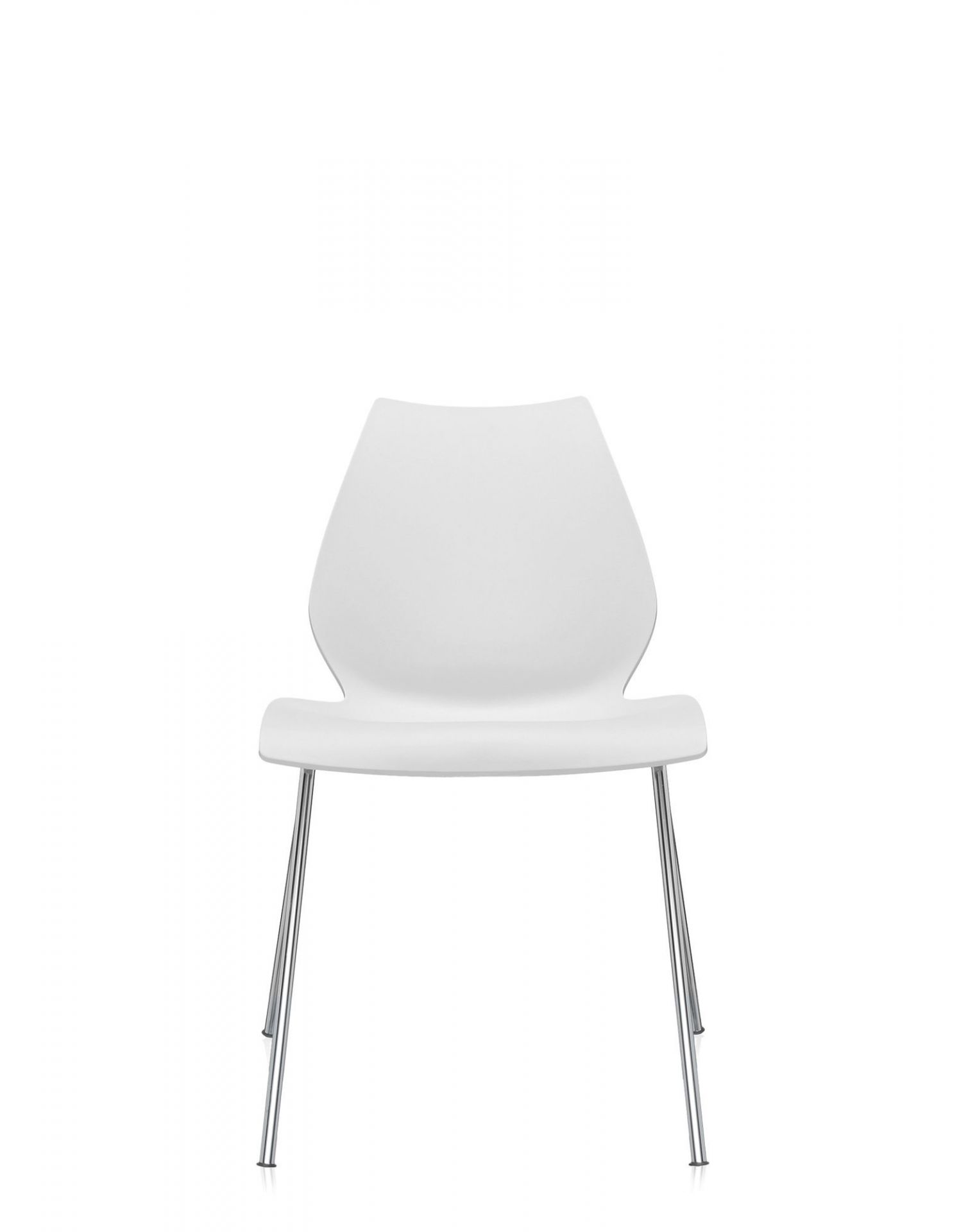 Maui Chair without Armrests Kartell zinc white
