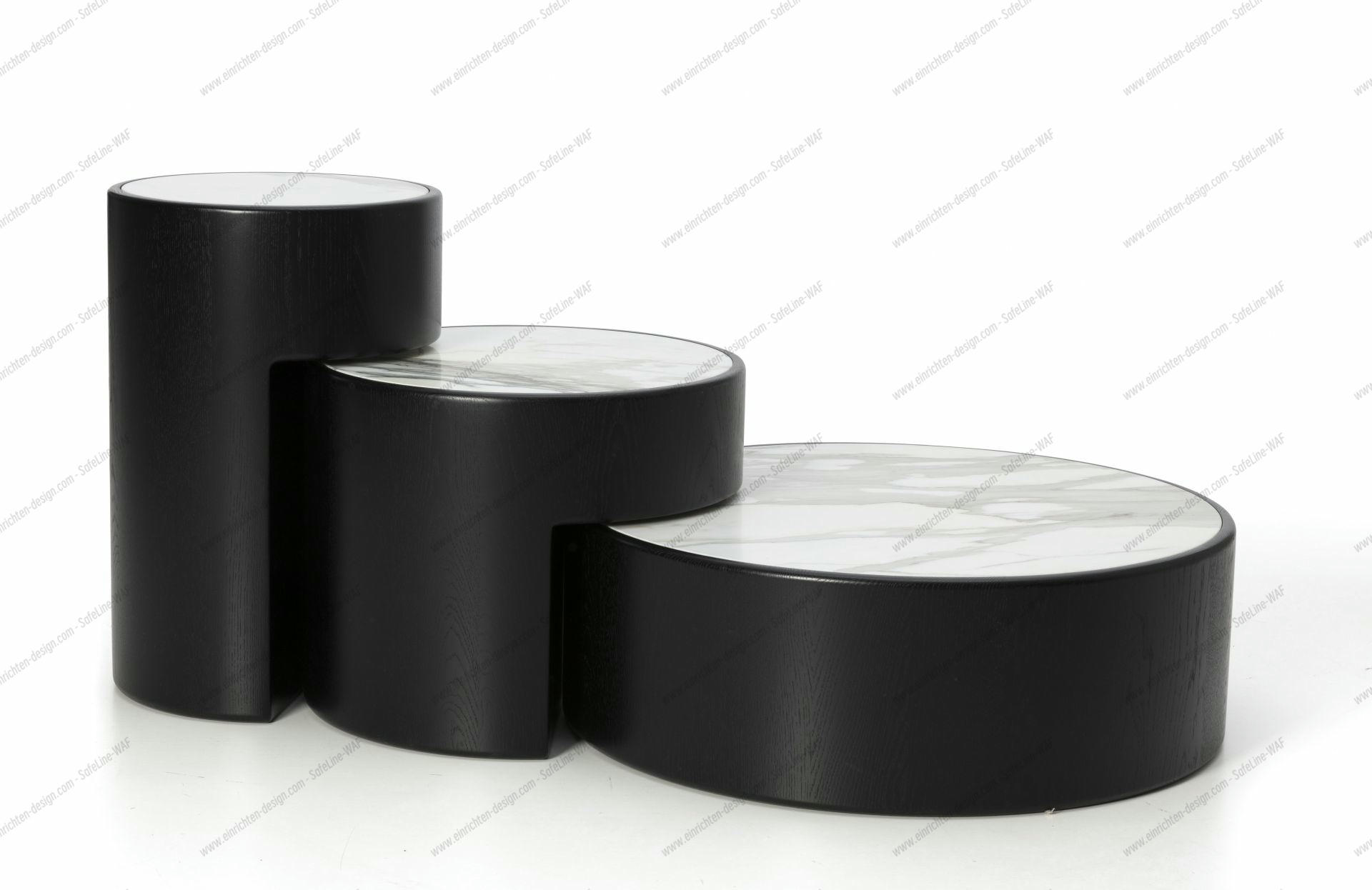 Levels Coffee Table Oak nature black - Calacatta marble PER/USE